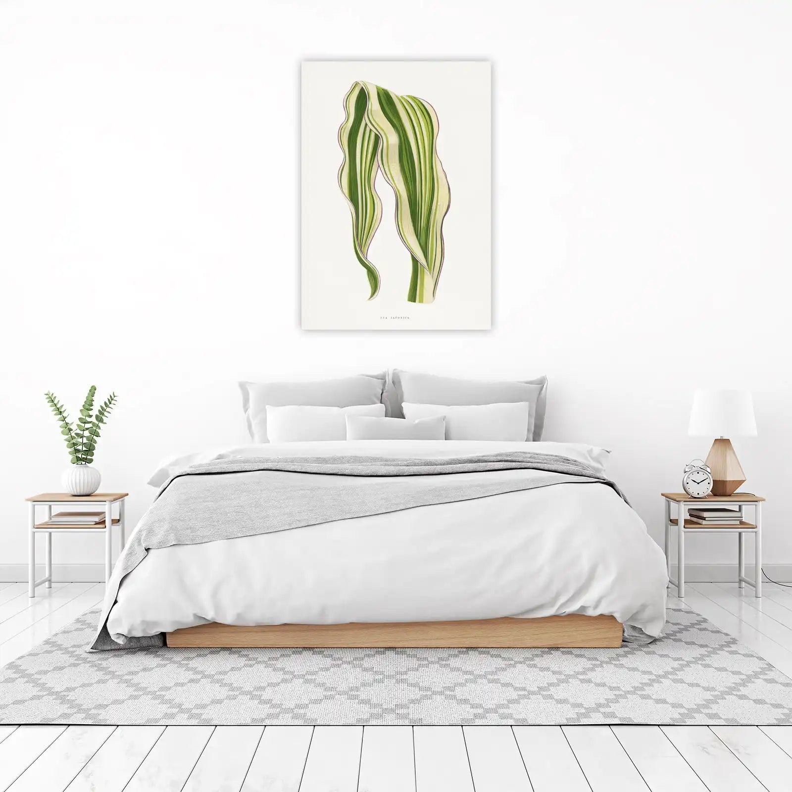 Variegated Zea Japonica Botanical Wall Art