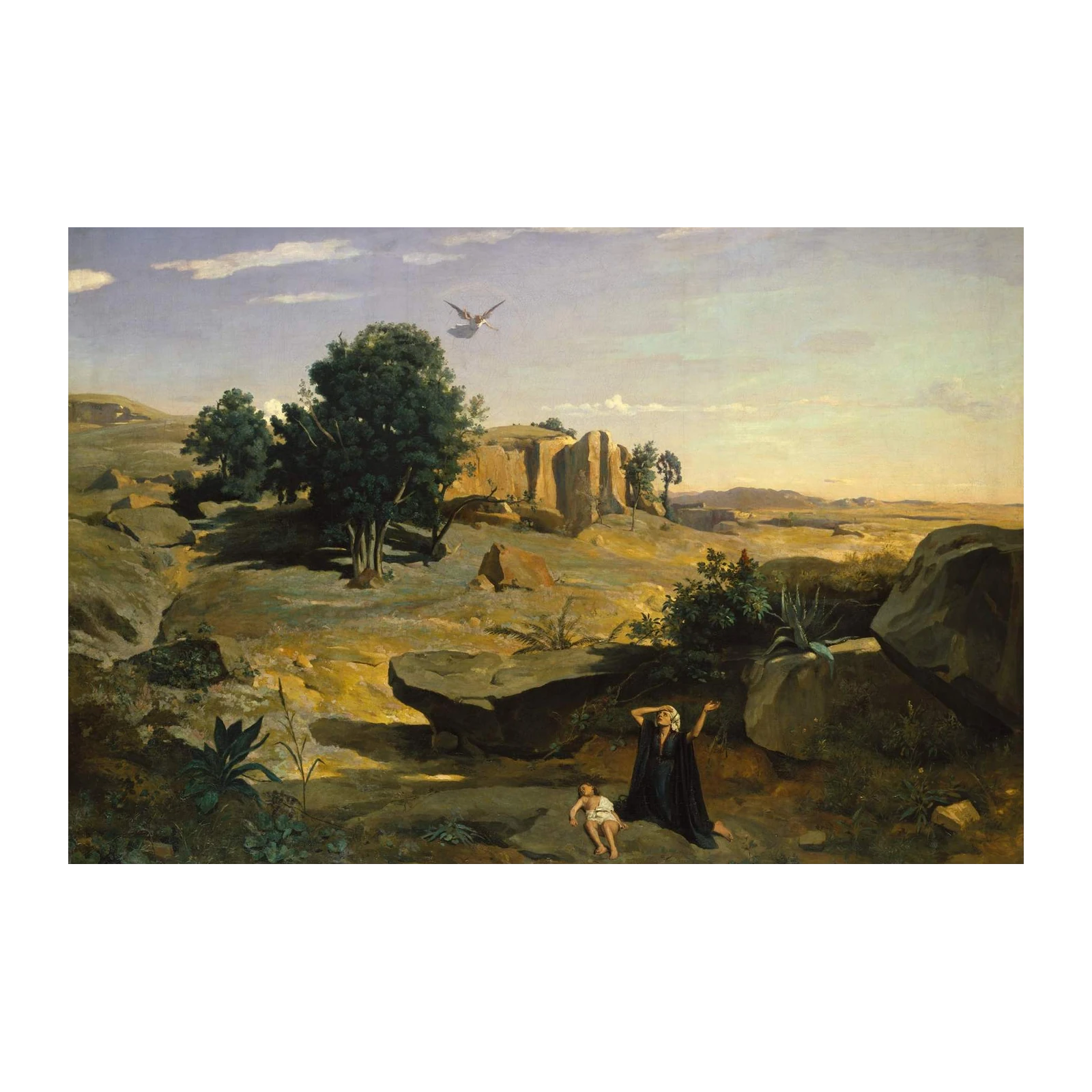 Hagar and Ishmael in the Wilderness Wall Art