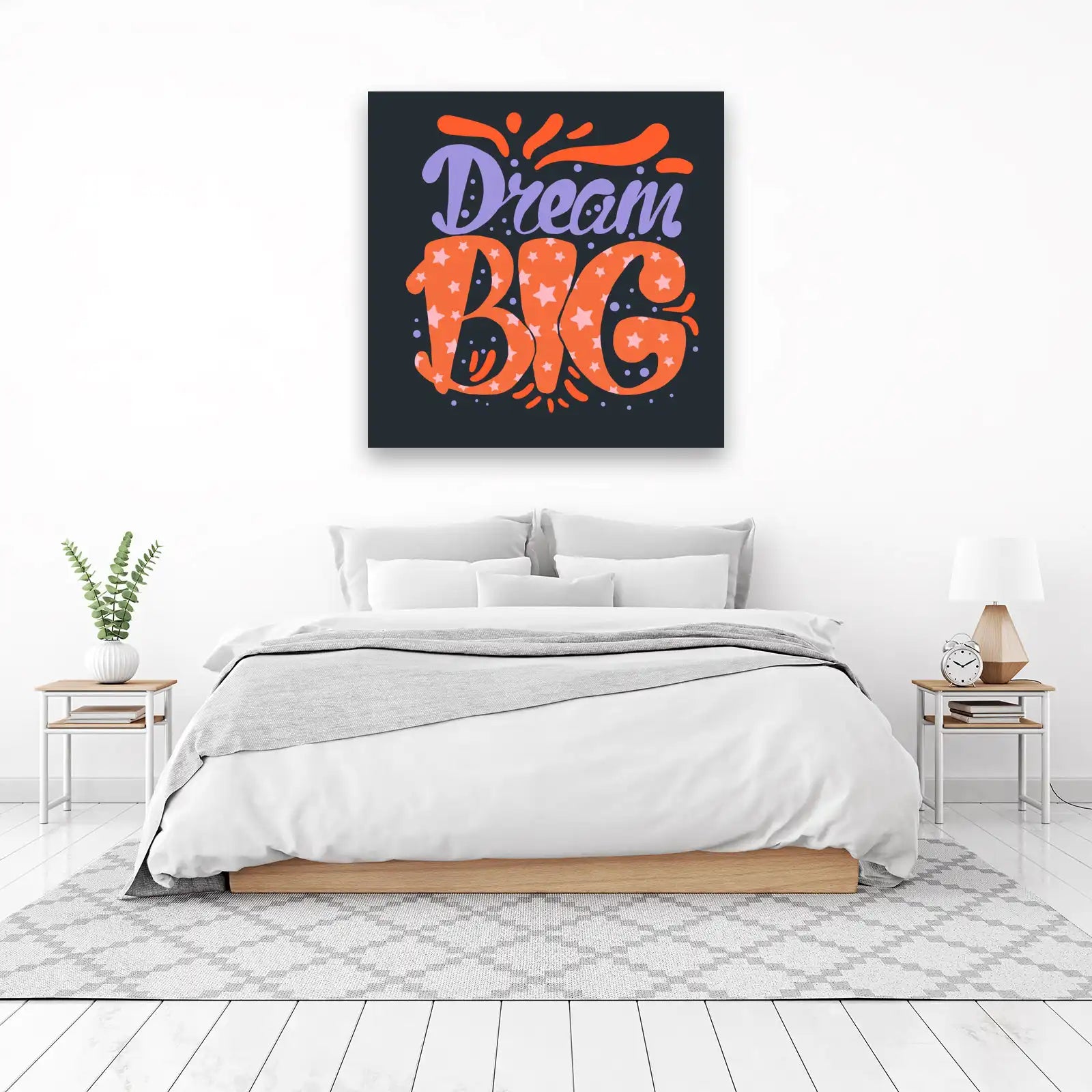 Dream Big Inspirational Typography Wall Art