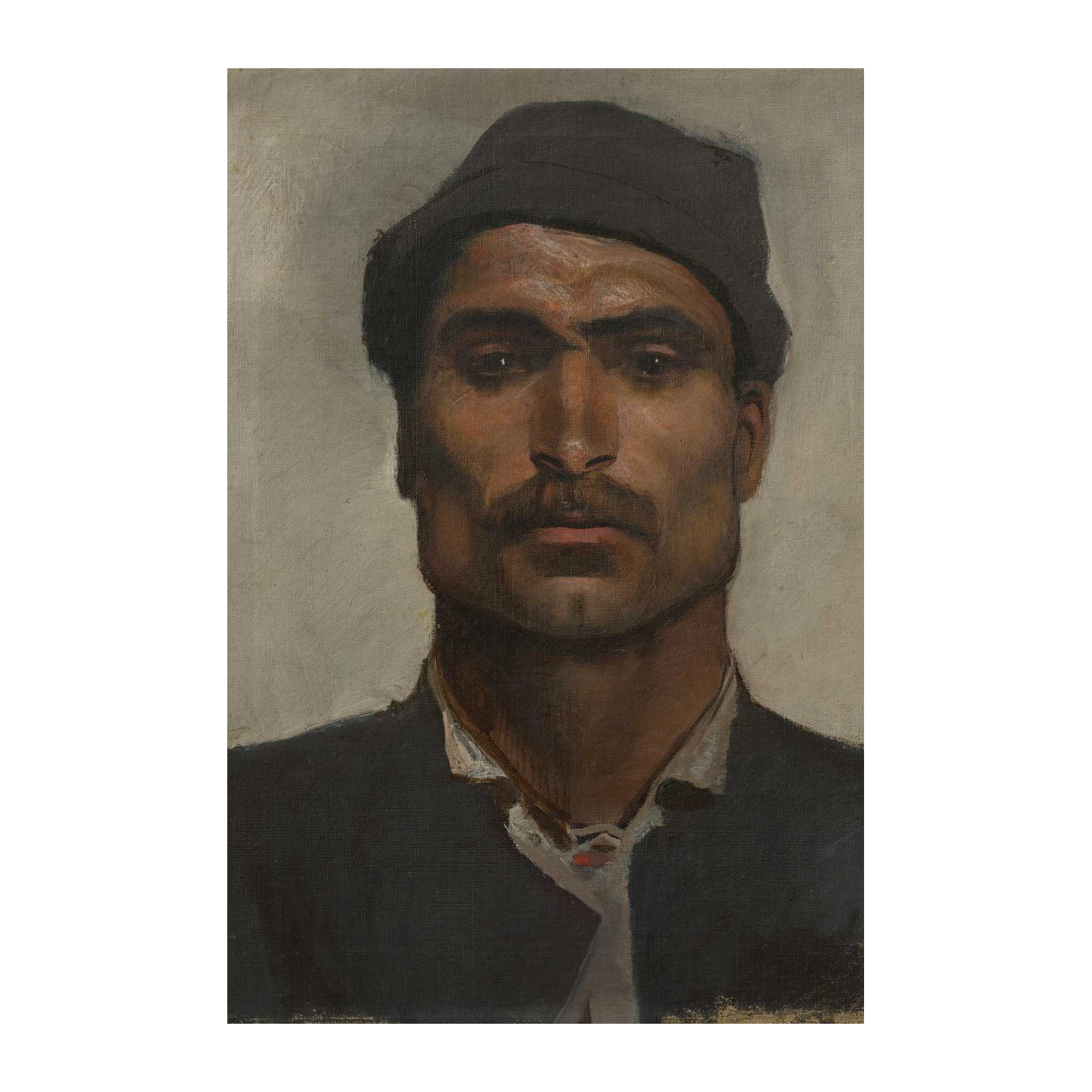 Intense Gaze Man Portrait Wall Art