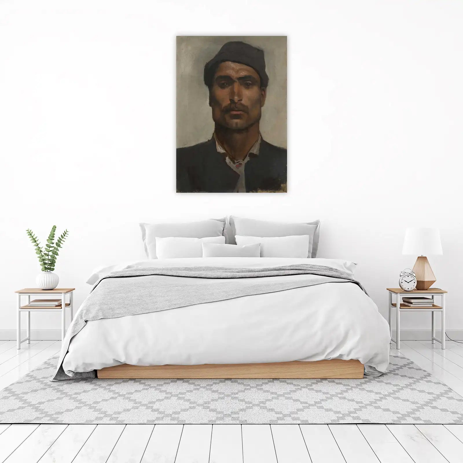 Intense Gaze Man Portrait Wall Art