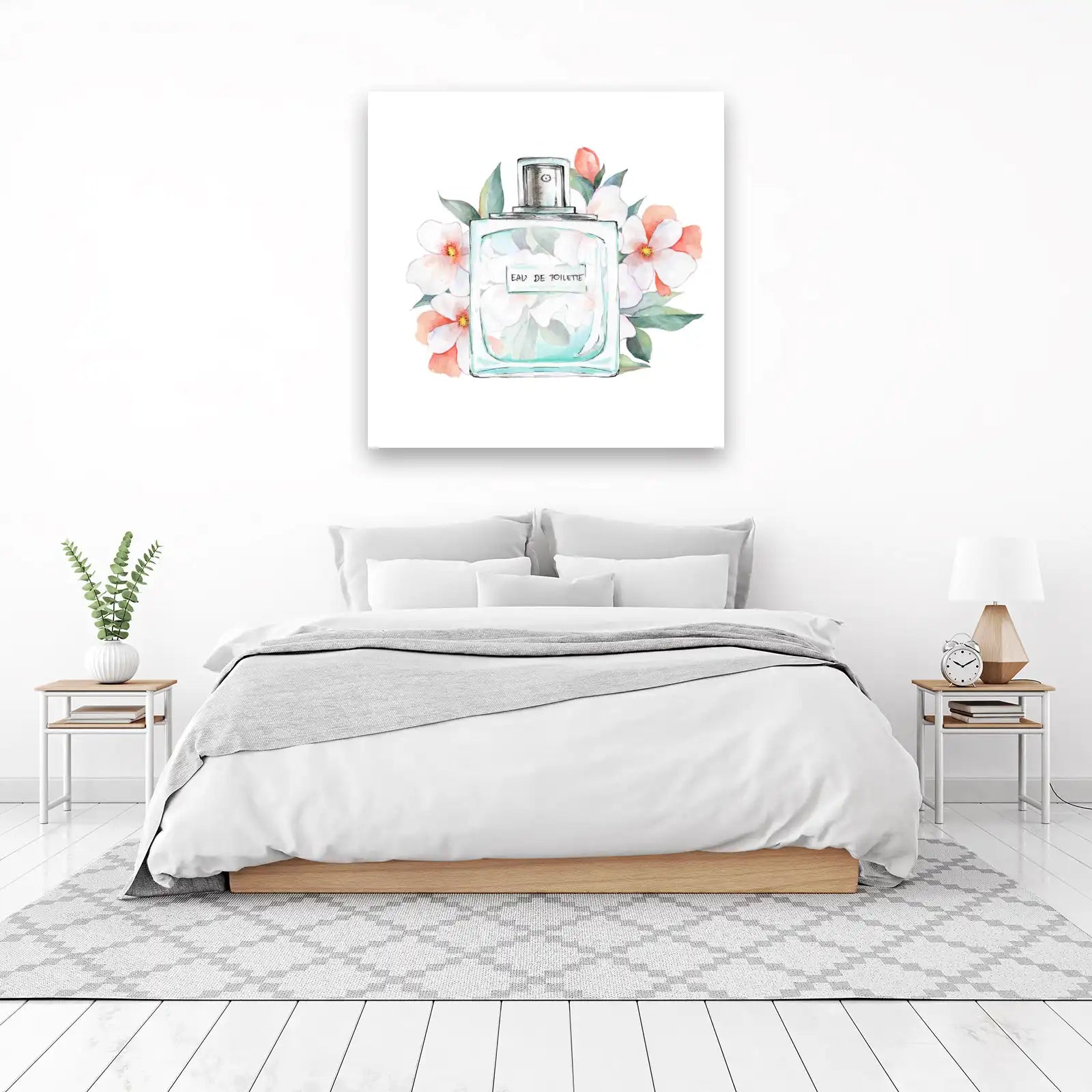 Floral Perfume Elegance Watercolor Wall Art