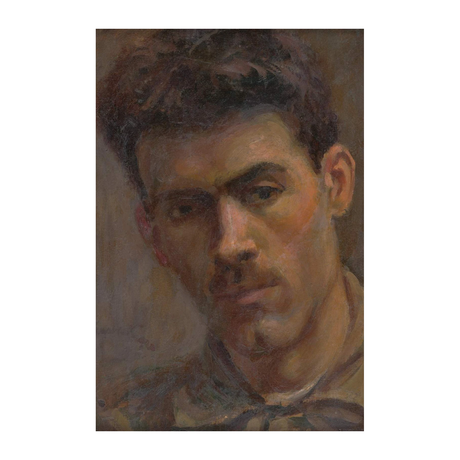 Intense Gaze Portrait - Vintage Art Wall Art