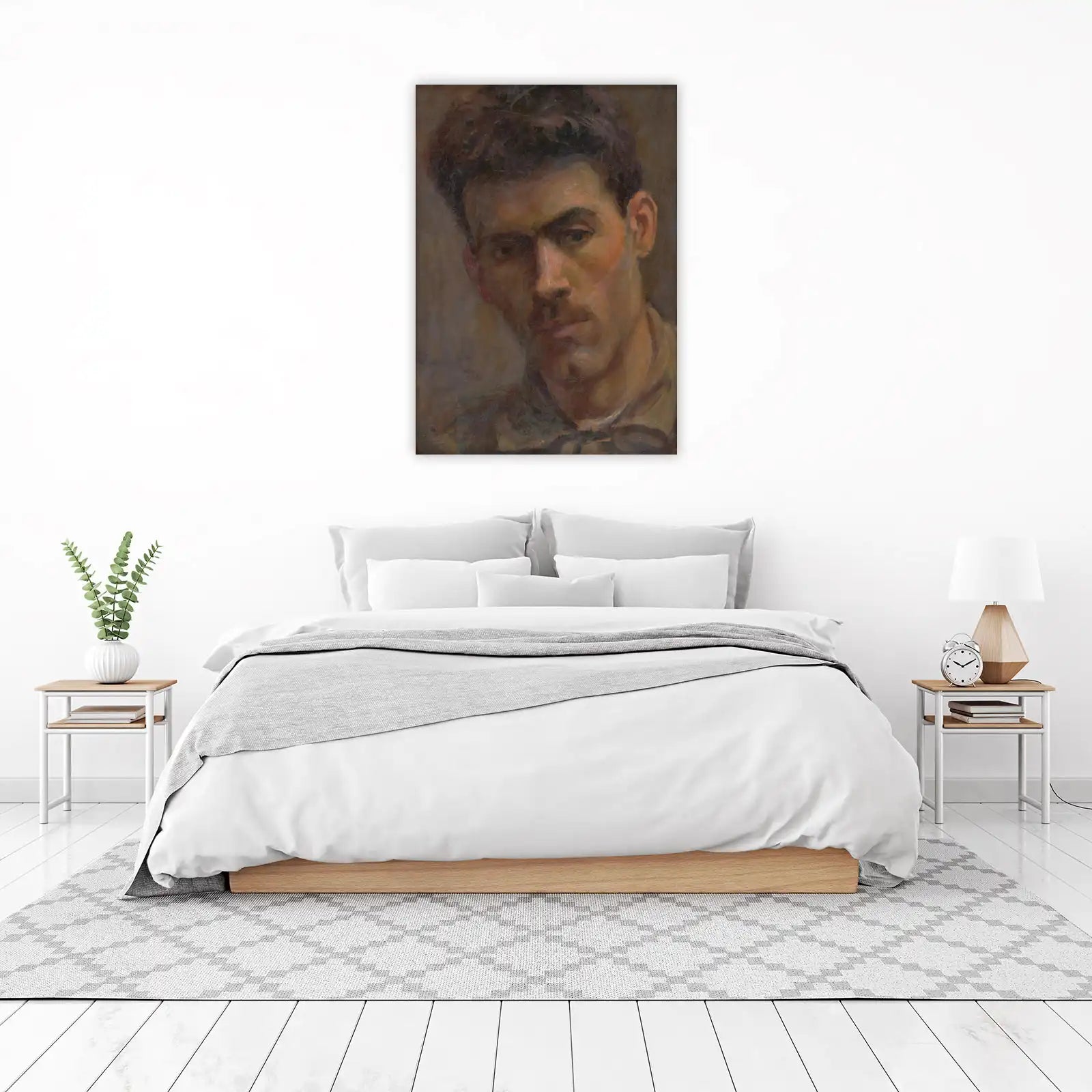 Intense Gaze Portrait - Vintage Art Wall Art