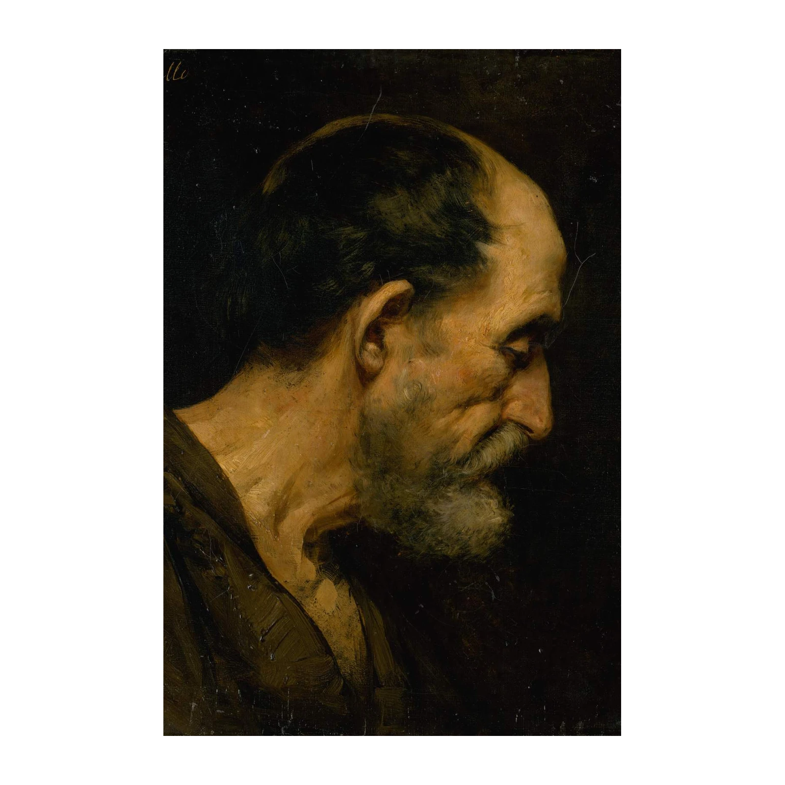 Vintage Monk Portrait Fine Art Wall Art