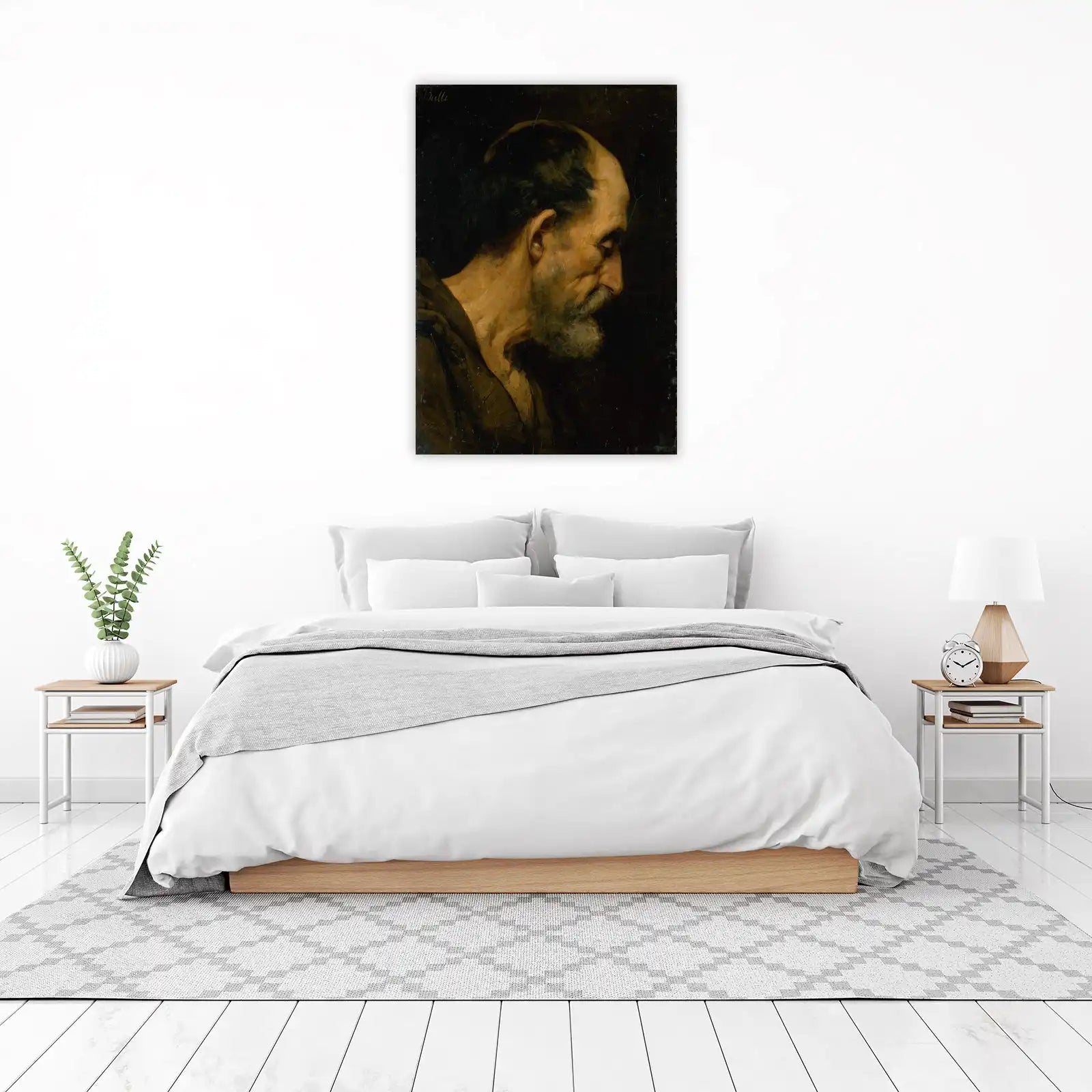 Vintage Monk Portrait Fine Art Wall Art