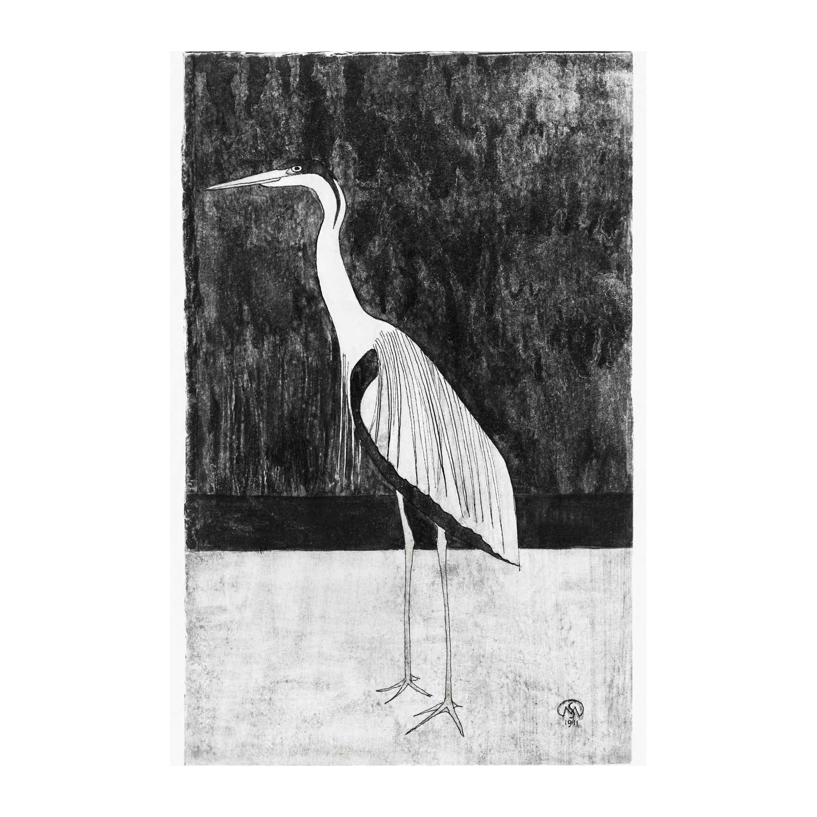 Elegant Heron Art | Vintage Bird Wall Art