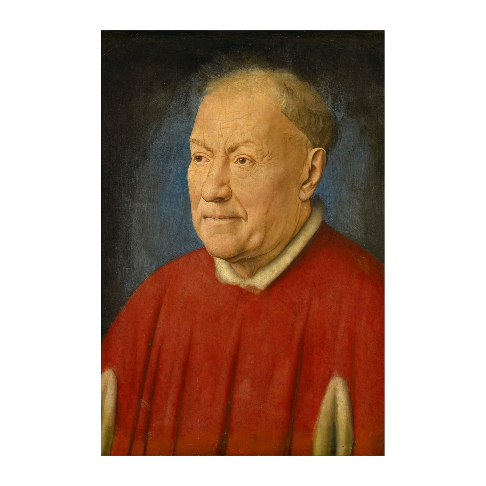 Vintage Man Portrait Red Robe Wall Art