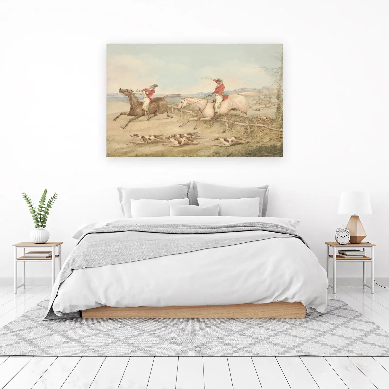 Vintage Horse Racing Scene Wall Art