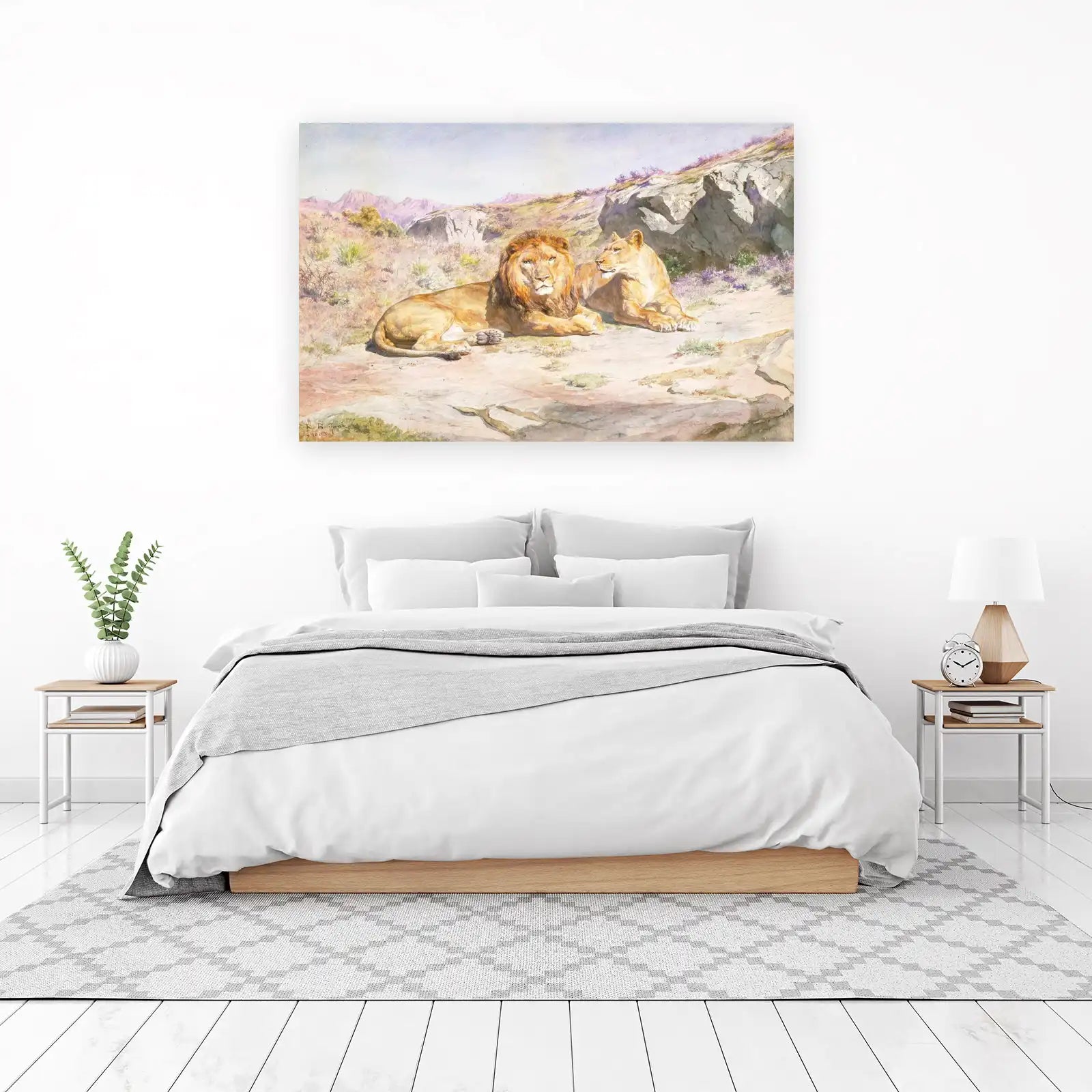 Majestic Lions African Wildlife Wall Art