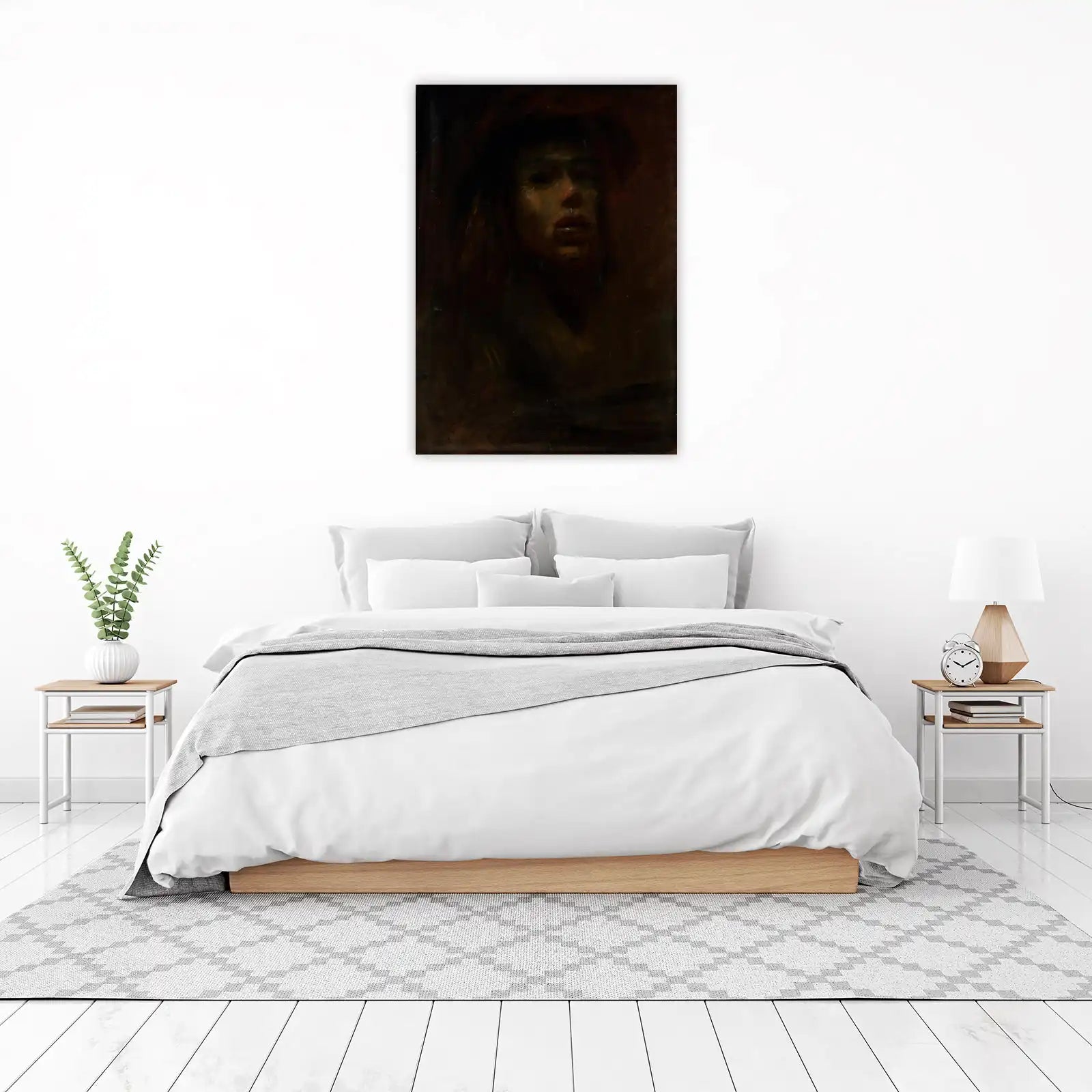 Dark Portrait Oil Painting Wall Art