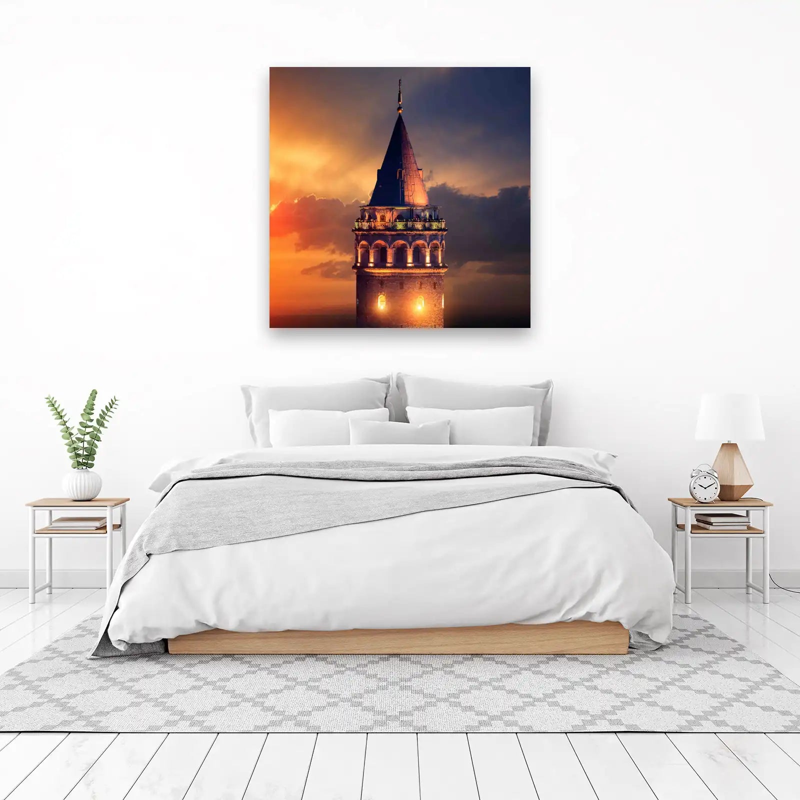 Galata Tower Istanbul Sunset Wall Art