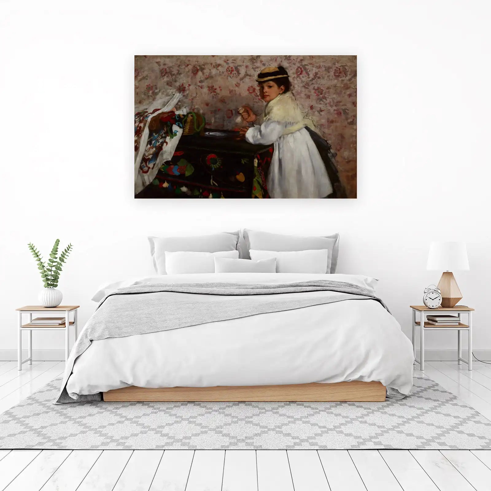 Vintage Girl with Hat Wall Art
