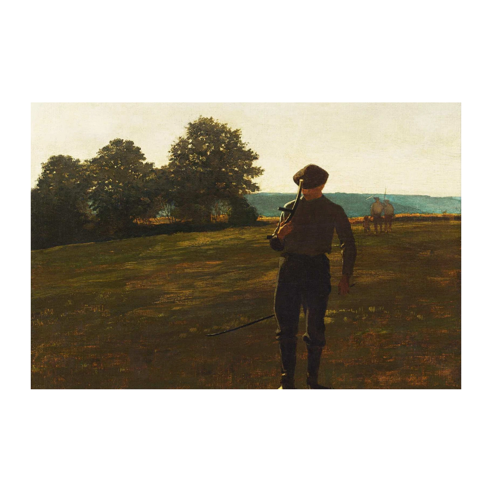 Man with Rifle Landscape Wall Art