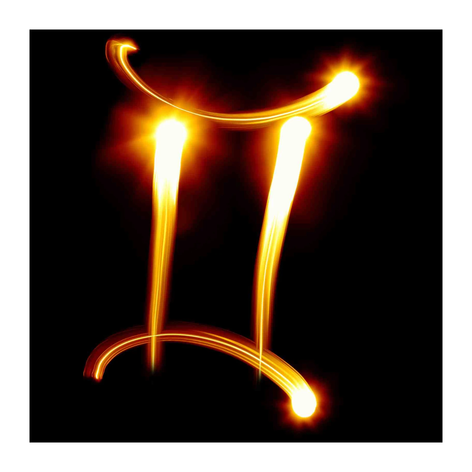 Gemini Zodiac Light Painting Wall Art
