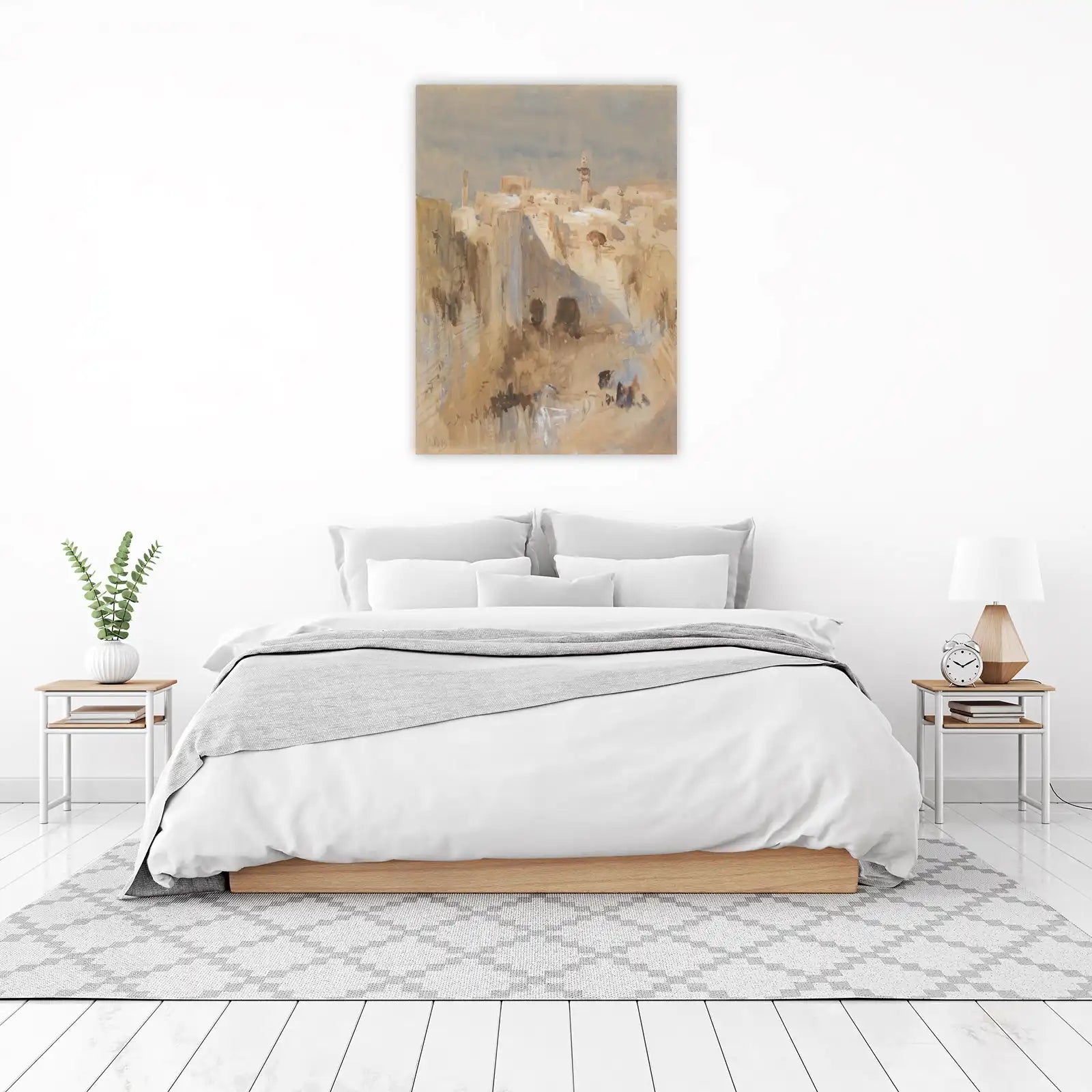 Ancient Cityscape Watercolor Wall Art