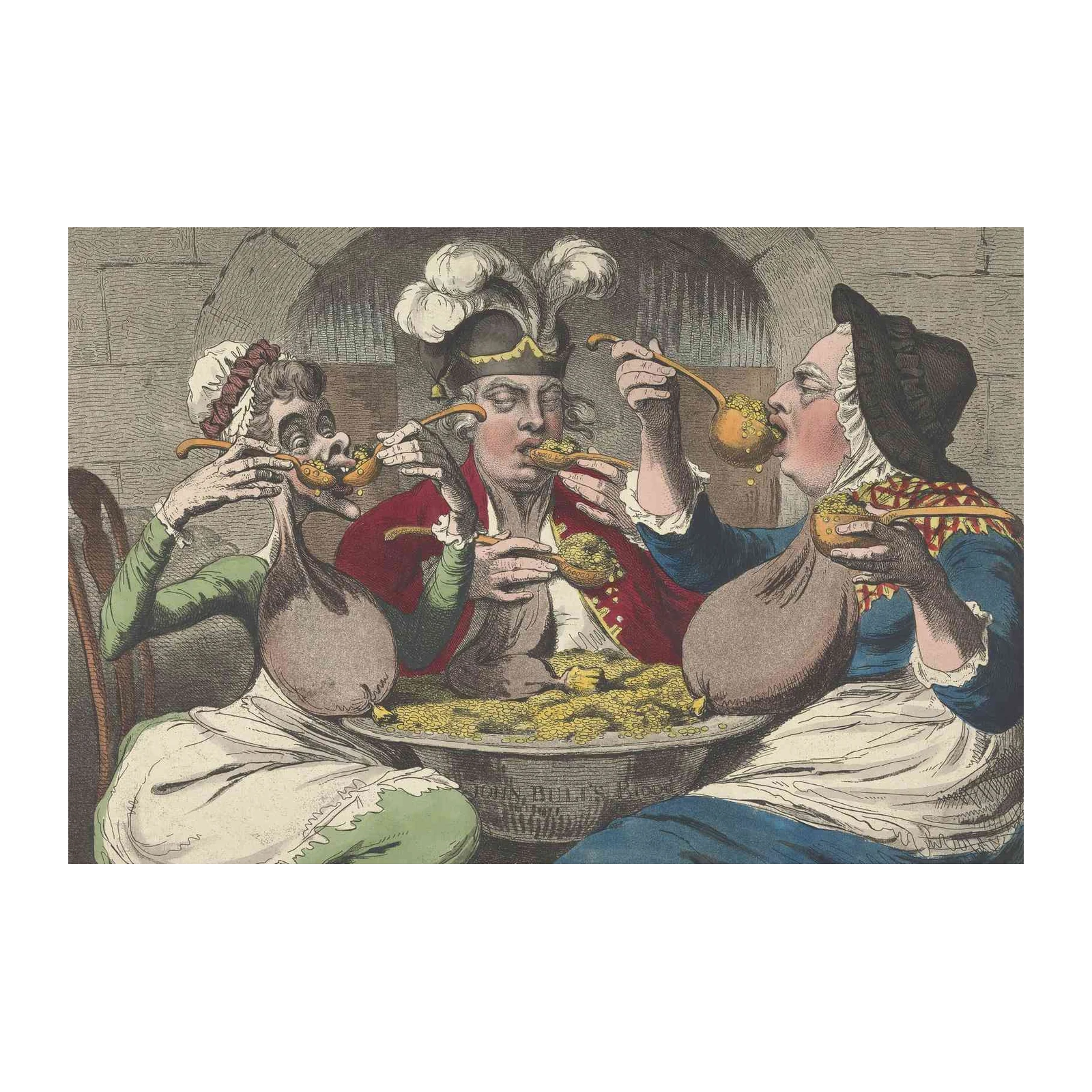 Satirical Art of Gluttony Wall Art