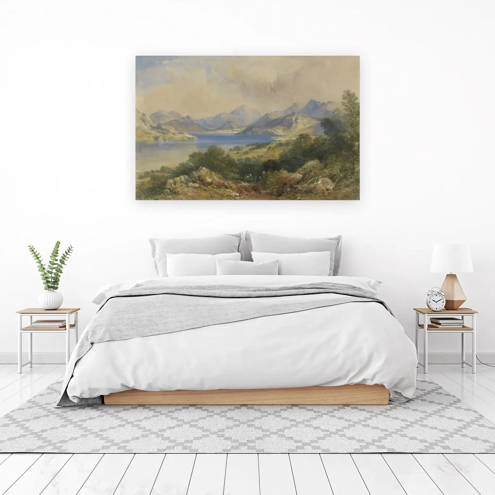 Serene Lake Mountain Landscape Wall Art
