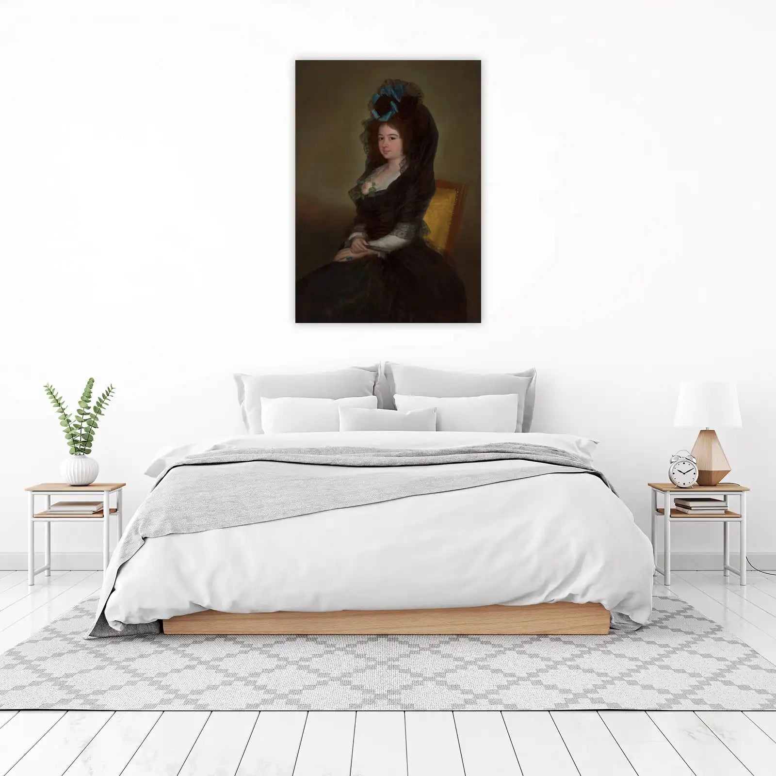 Goya Portrait Woman Elegant Black Dress Wall Art