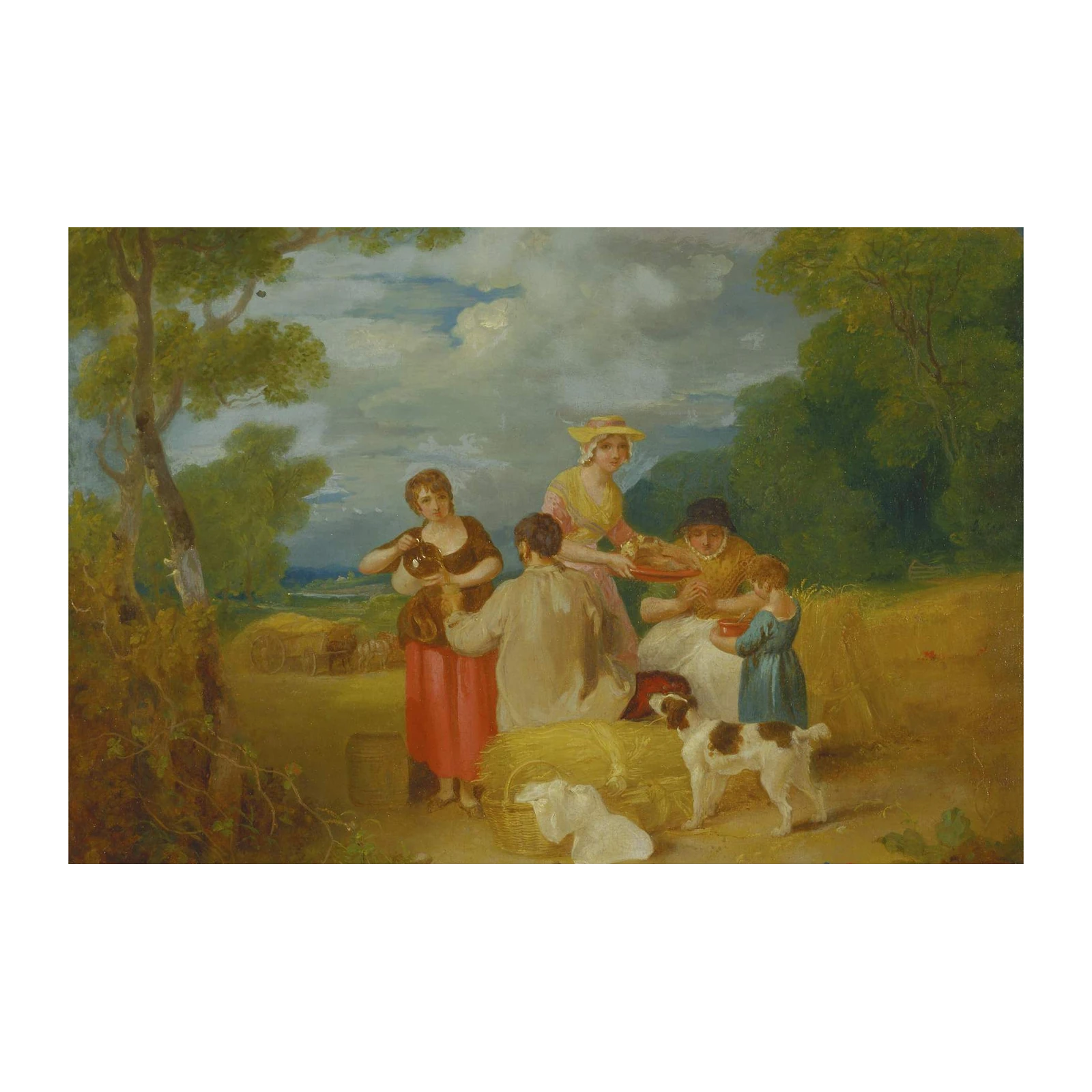 Pastoral Picnic Scene Wall Art