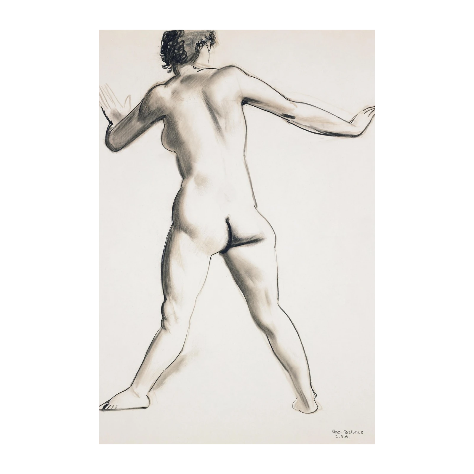 Figurative Study Charcoal Nude Wall Art
