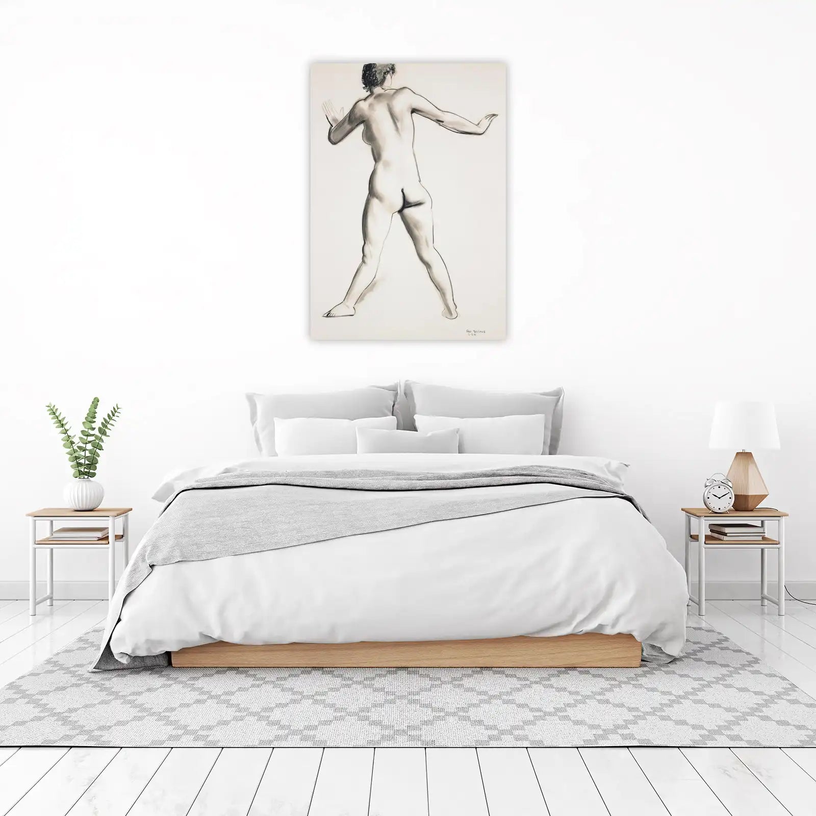 Figurative Study Charcoal Nude Wall Art
