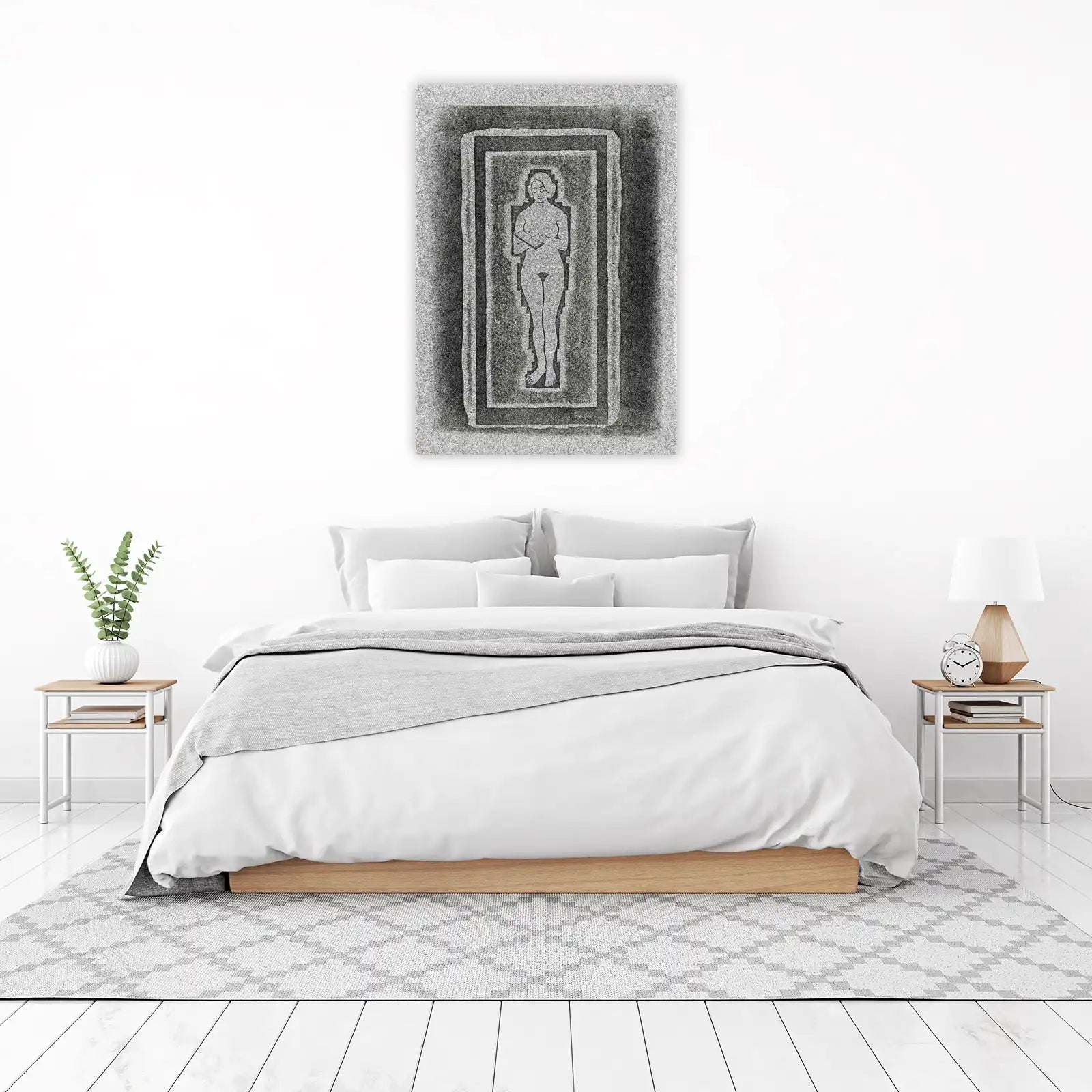 Figurative Nude Woman Serene Pose Wall Art