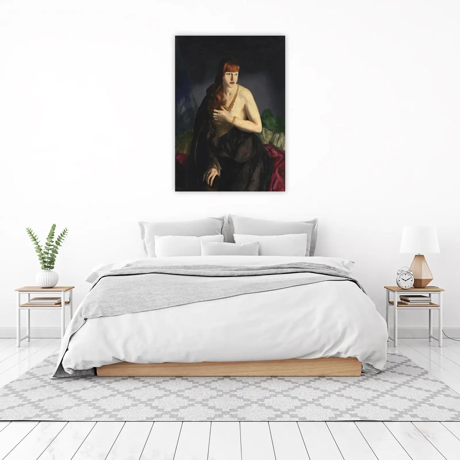 Mysterious Woman Redhead Portrait Wall Art