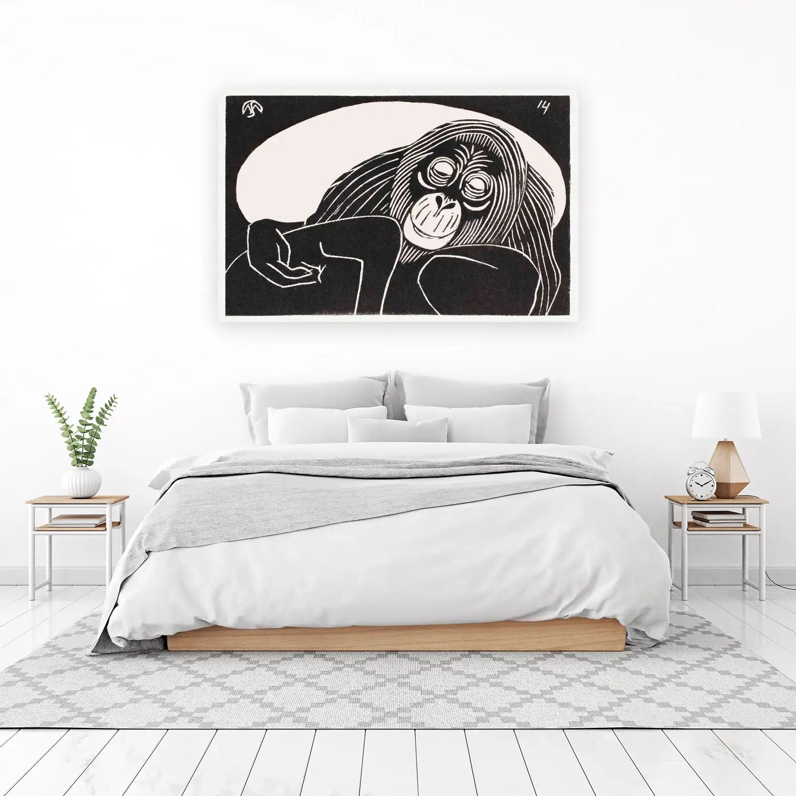 Serene Orangutan Art Wall Art
