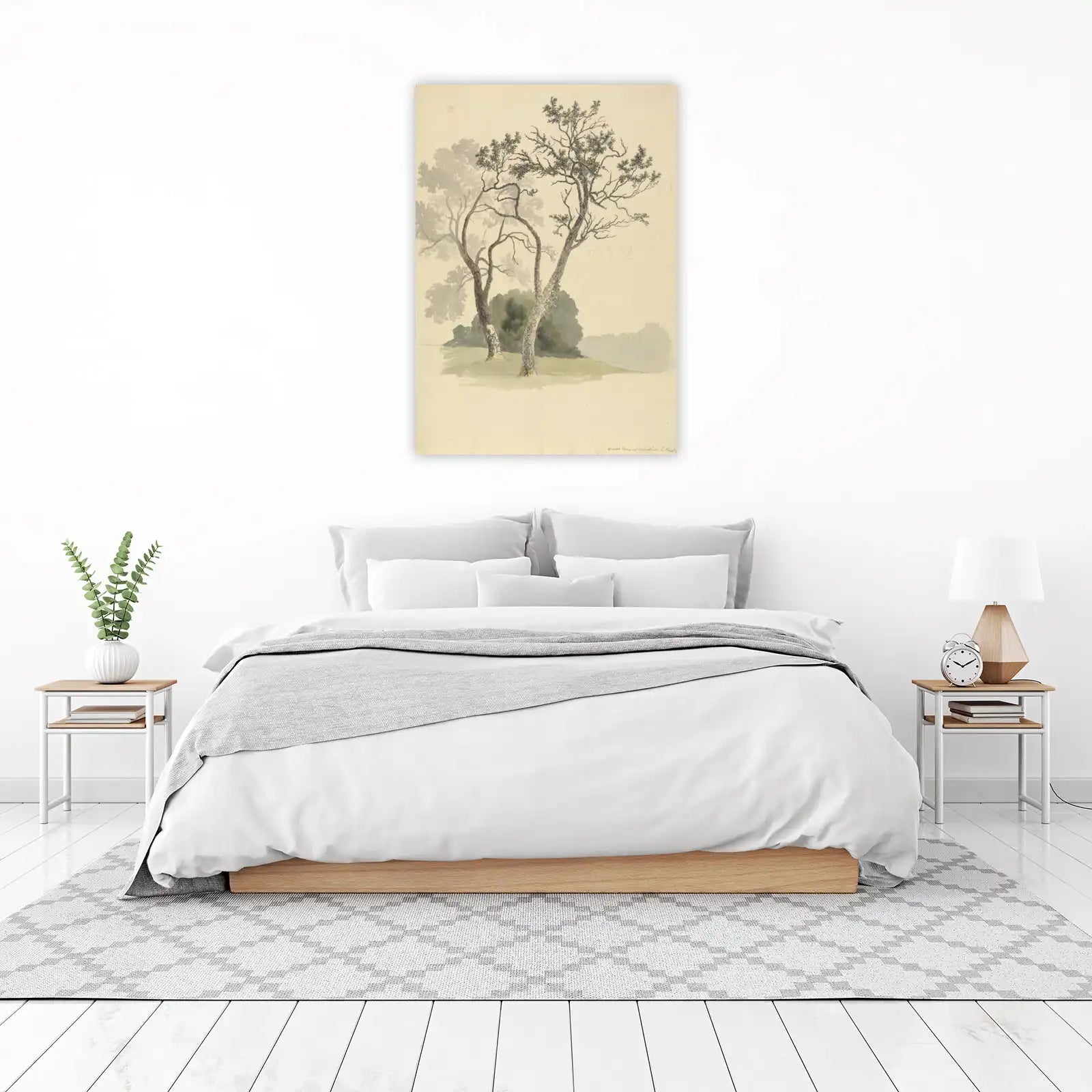 Serene Orchard Trees Botanical Wall Art
