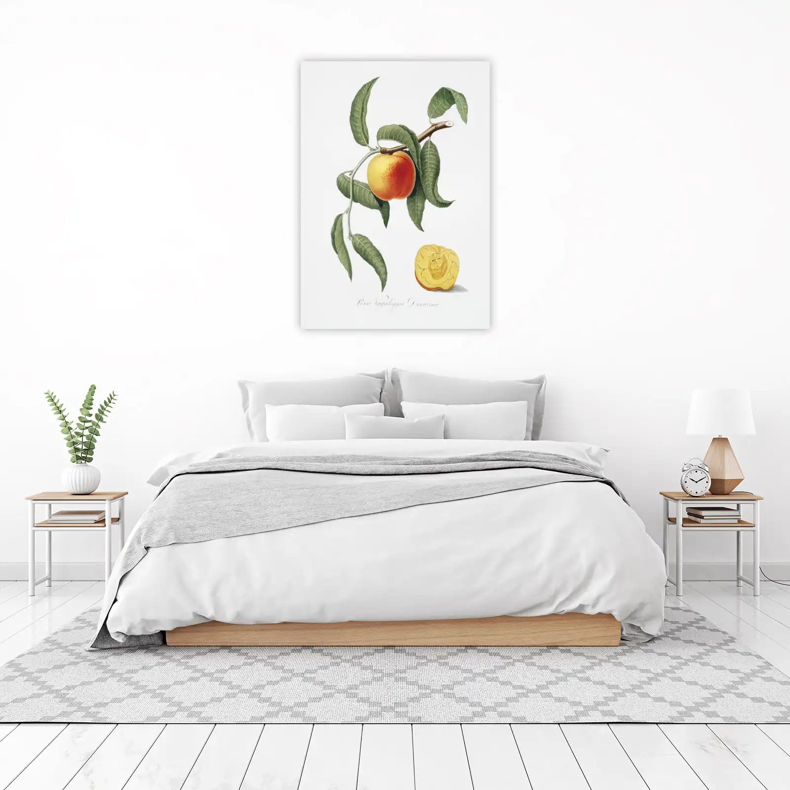 Botanical Peach & Leaf Vintage Wall Art