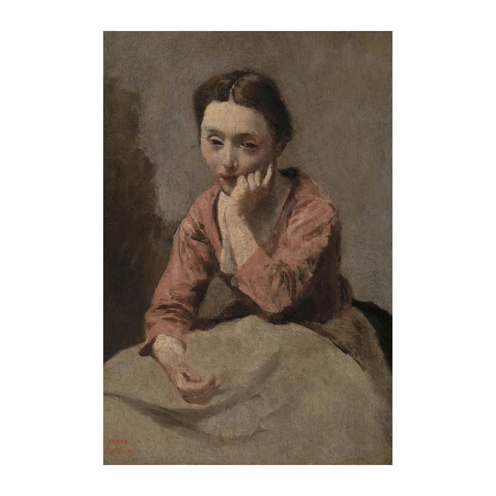Impressionist Portrait Woman "Young Woman'' Wall Art