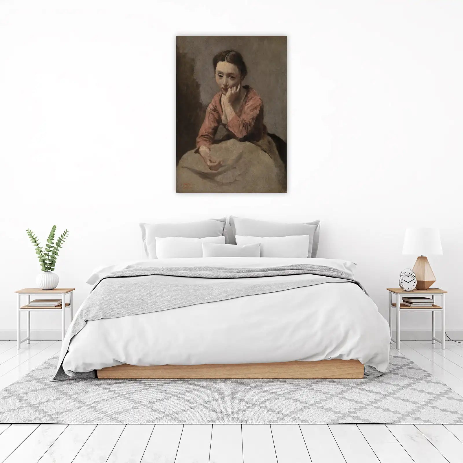 Impressionist Portrait Woman "Young Woman'' Wall Art