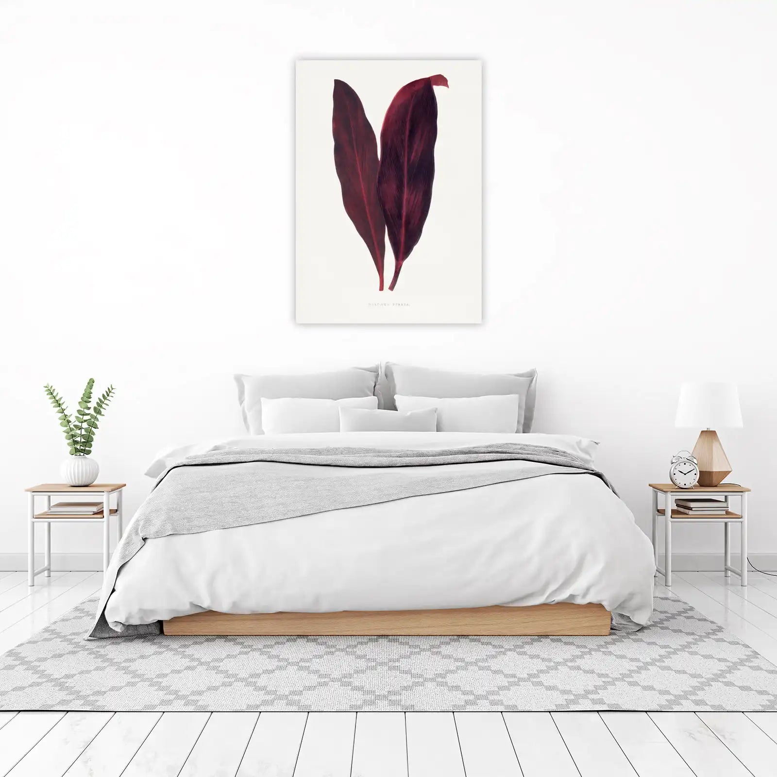 Deep Red Tropical Leaves Wall Art Wall Art