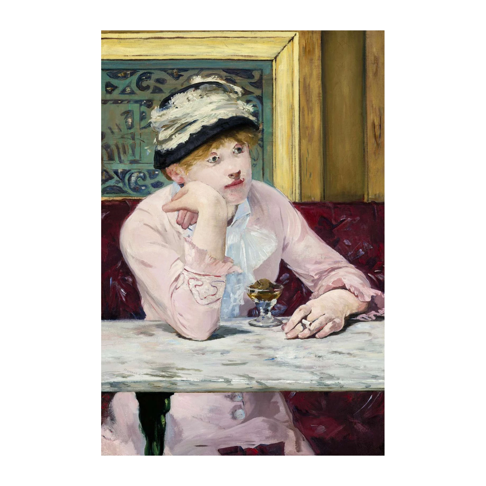 Impressionist Woman with Hat Wall Art