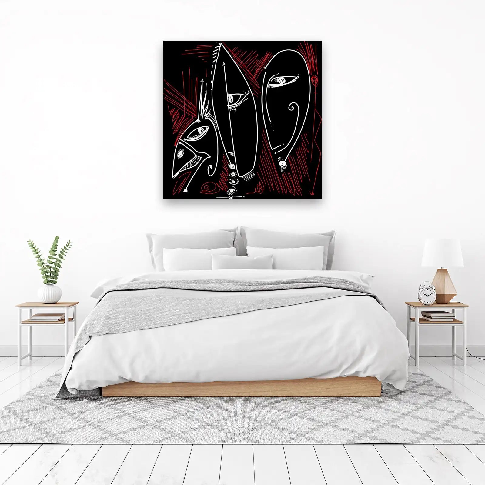 Abstract Faces Bold Strokes Wall Art