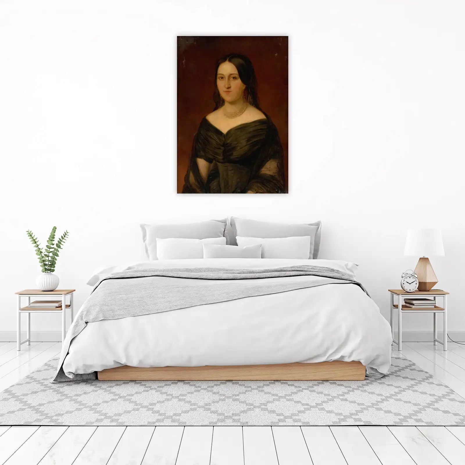 Elegant Lady Portrait Vintage Art Wall Art