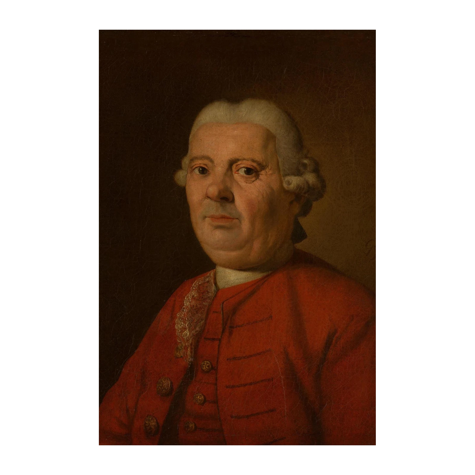 Classical Gentleman Portrait Red Jacket Wall Art