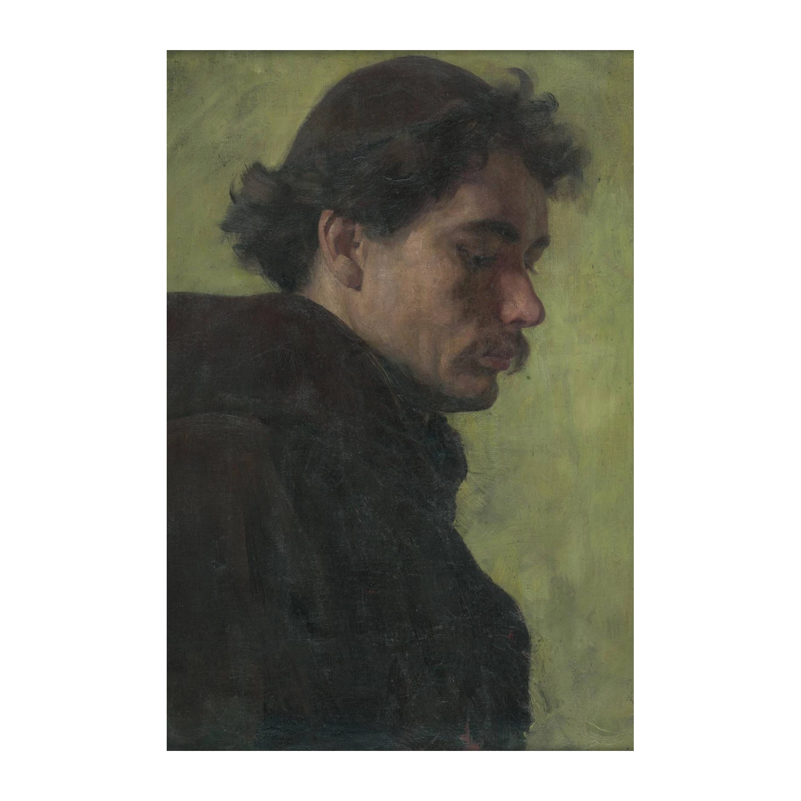 Brooding Portrait Oil Painting Wall Art