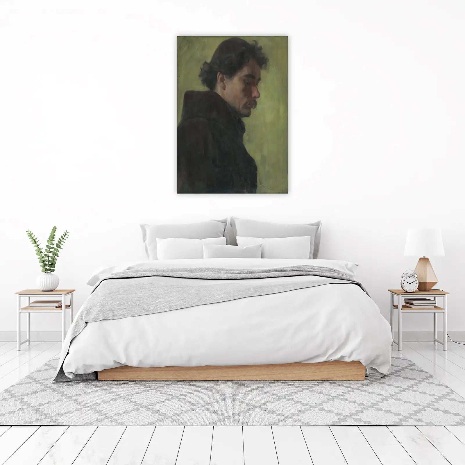Brooding Portrait Oil Painting Wall Art