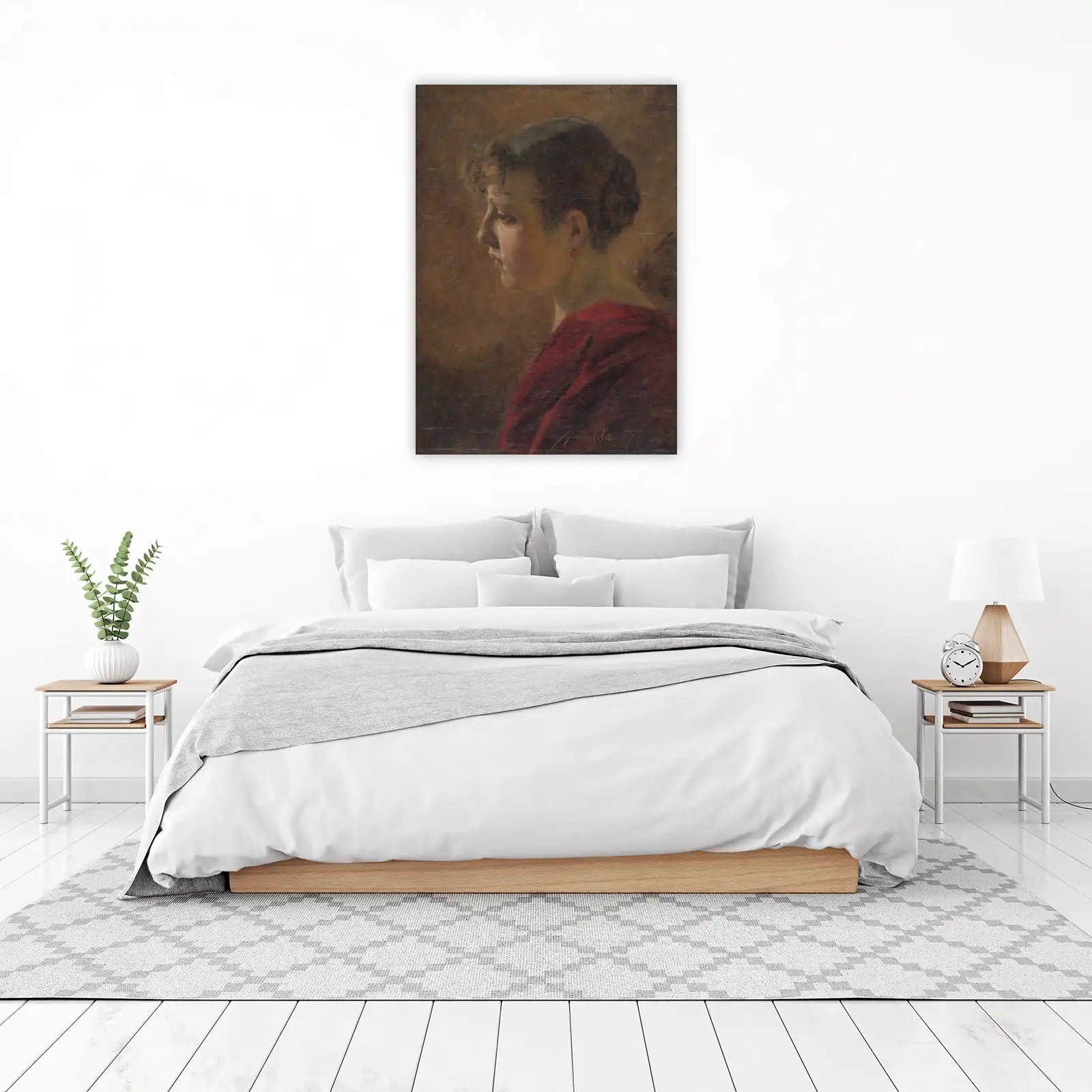 Victorian Portrait Red Gown Wall Art
