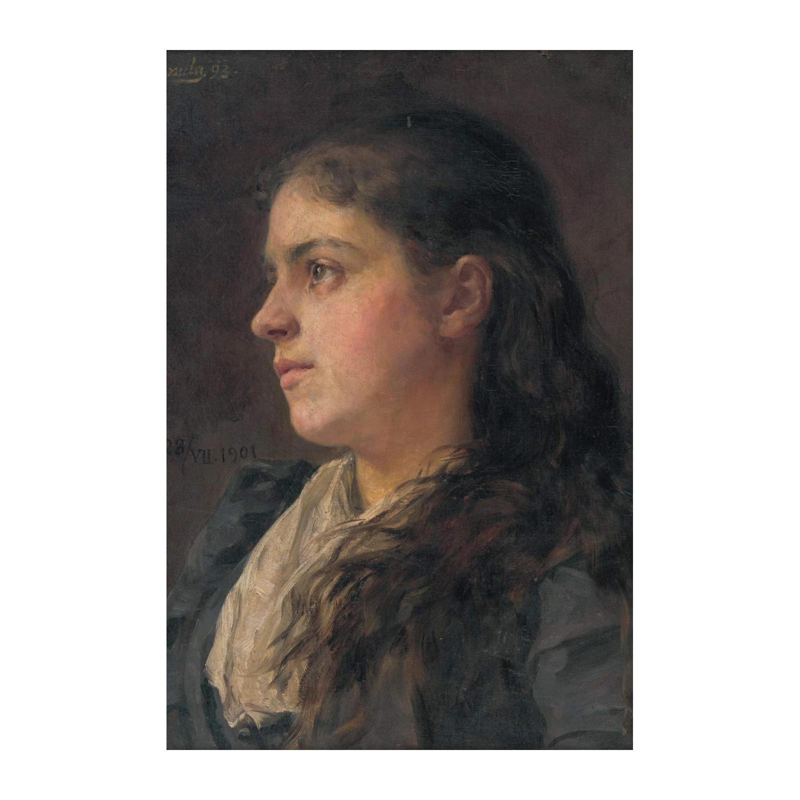 Classic Portrait of Young Woman Wall Art