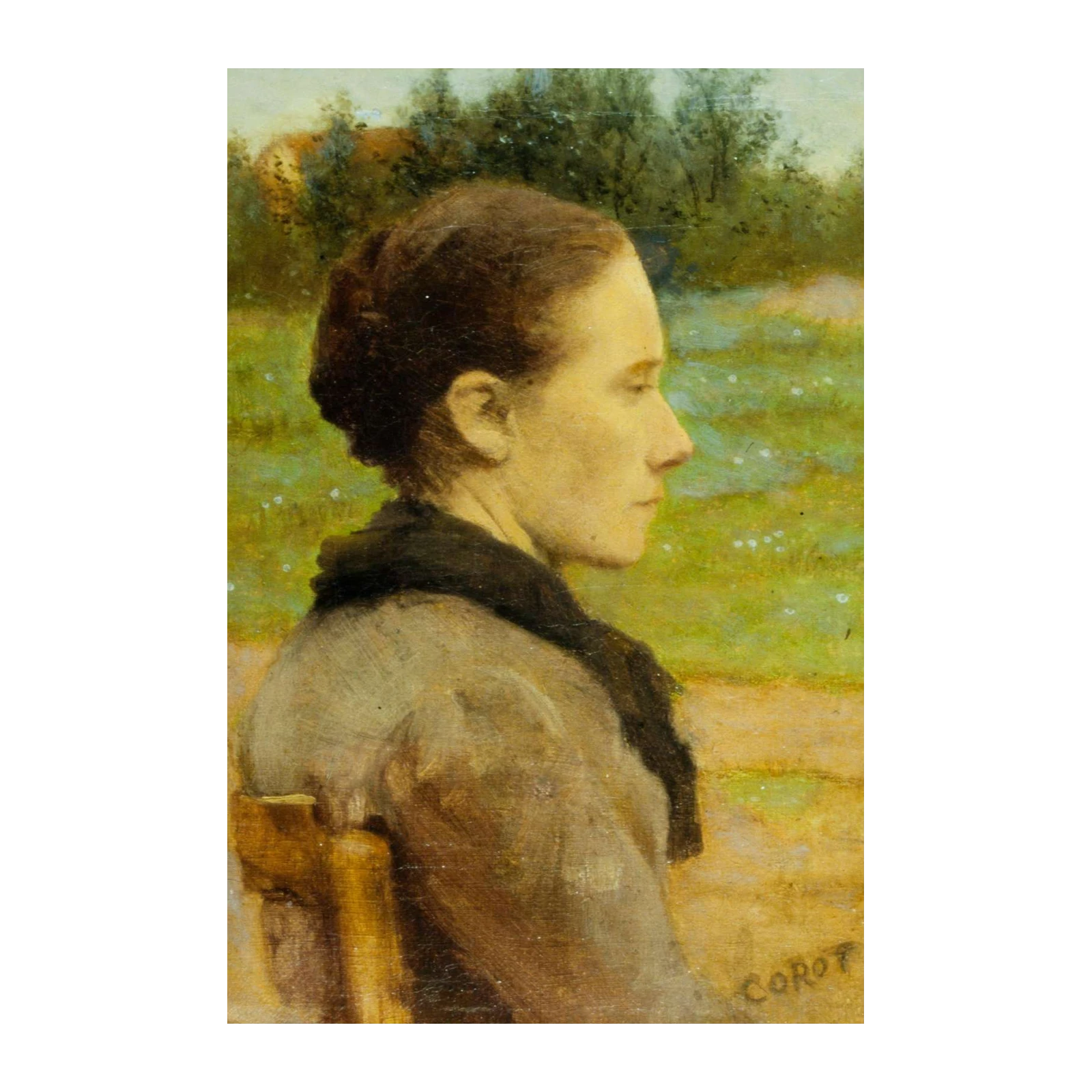Corot Portrait Garden Serenity Wall Art