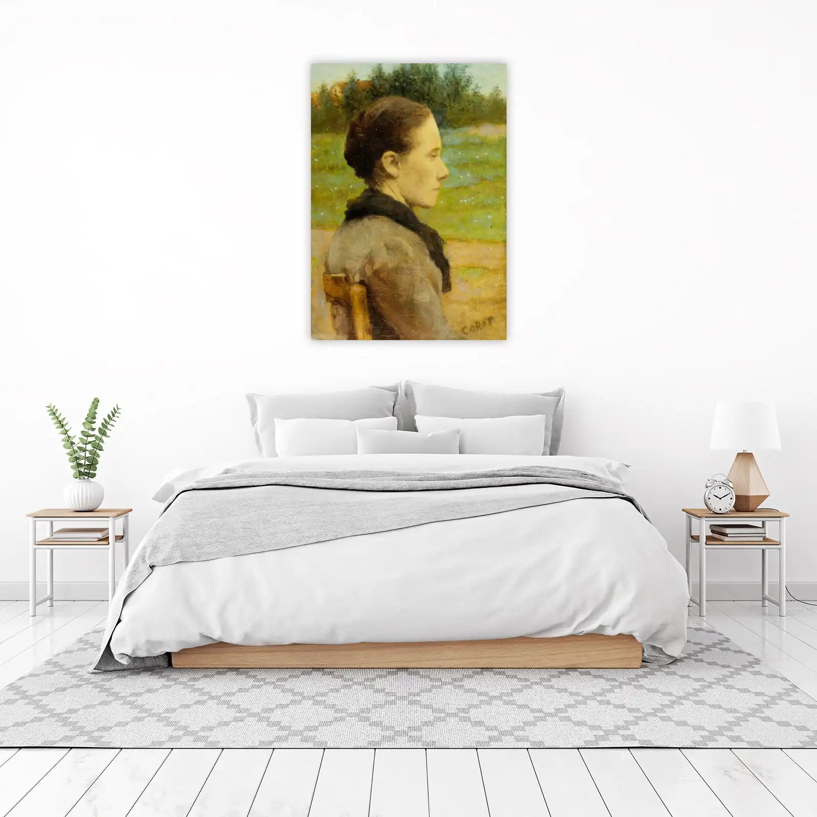 Corot Portrait Garden Serenity Wall Art