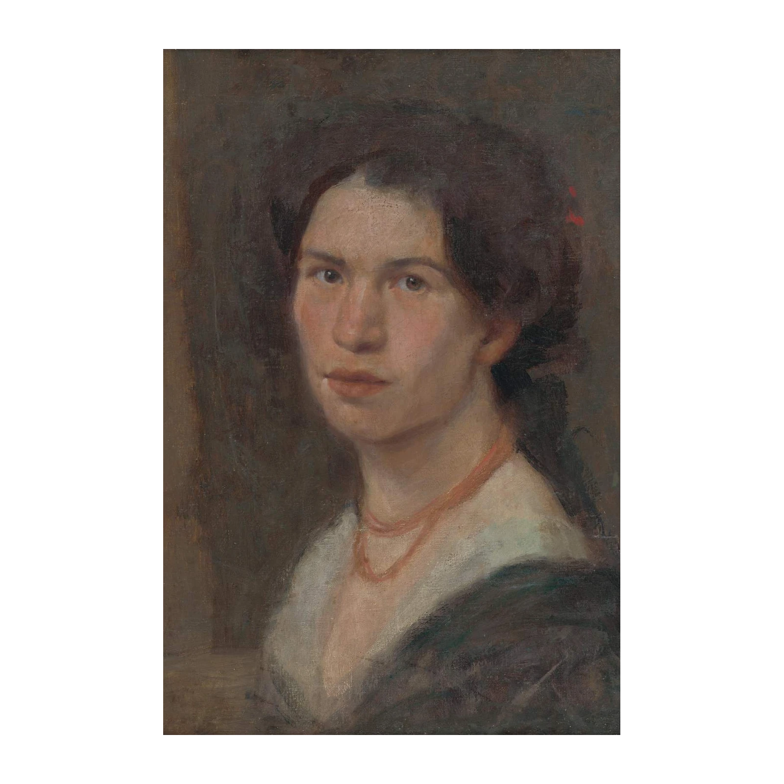 Elegant Woman Portrait Oil Painting Wall Art