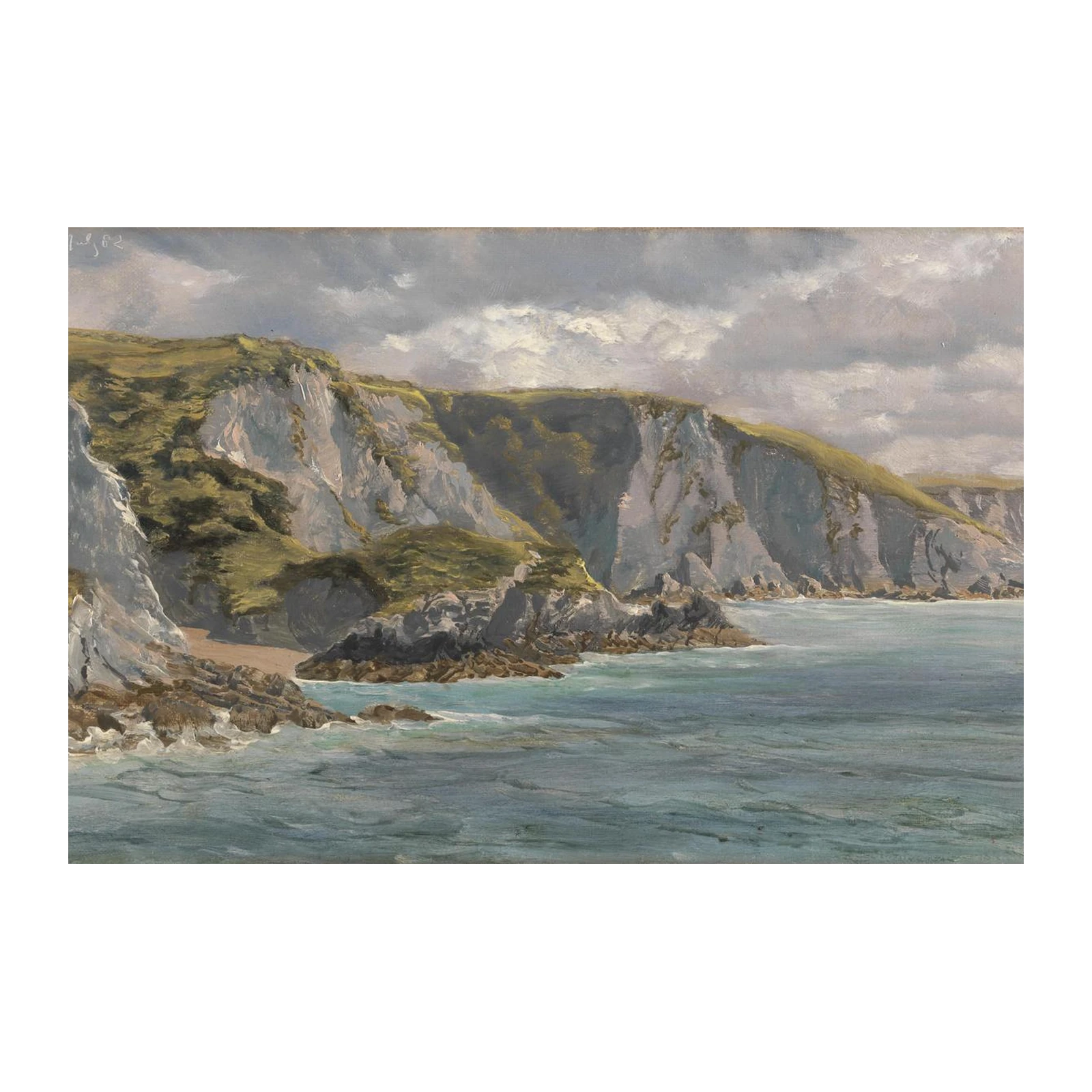 Coastal Cliffs Seascape Oil Painting Wall Art