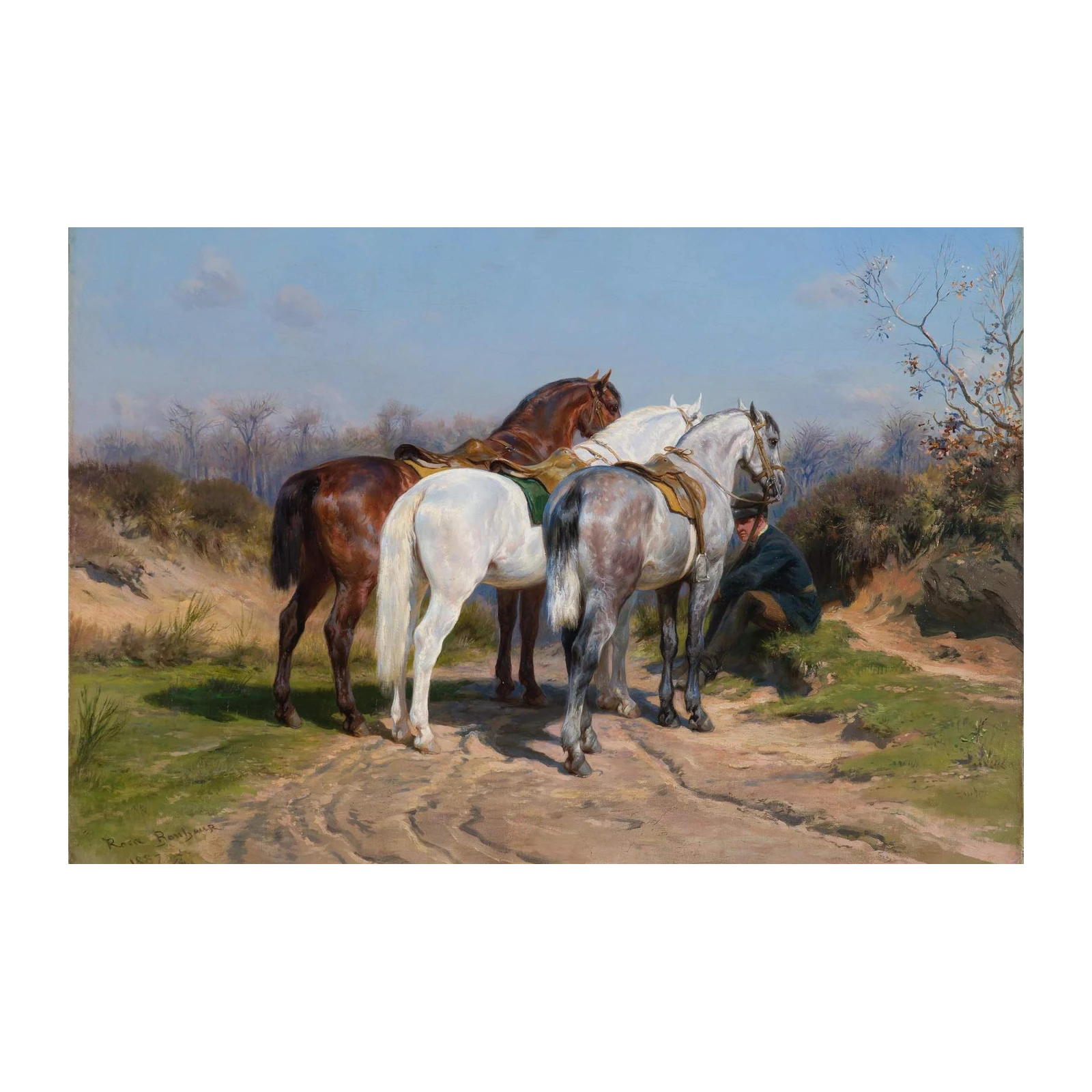 Majestic Equine Trio by the Trail Wall Art