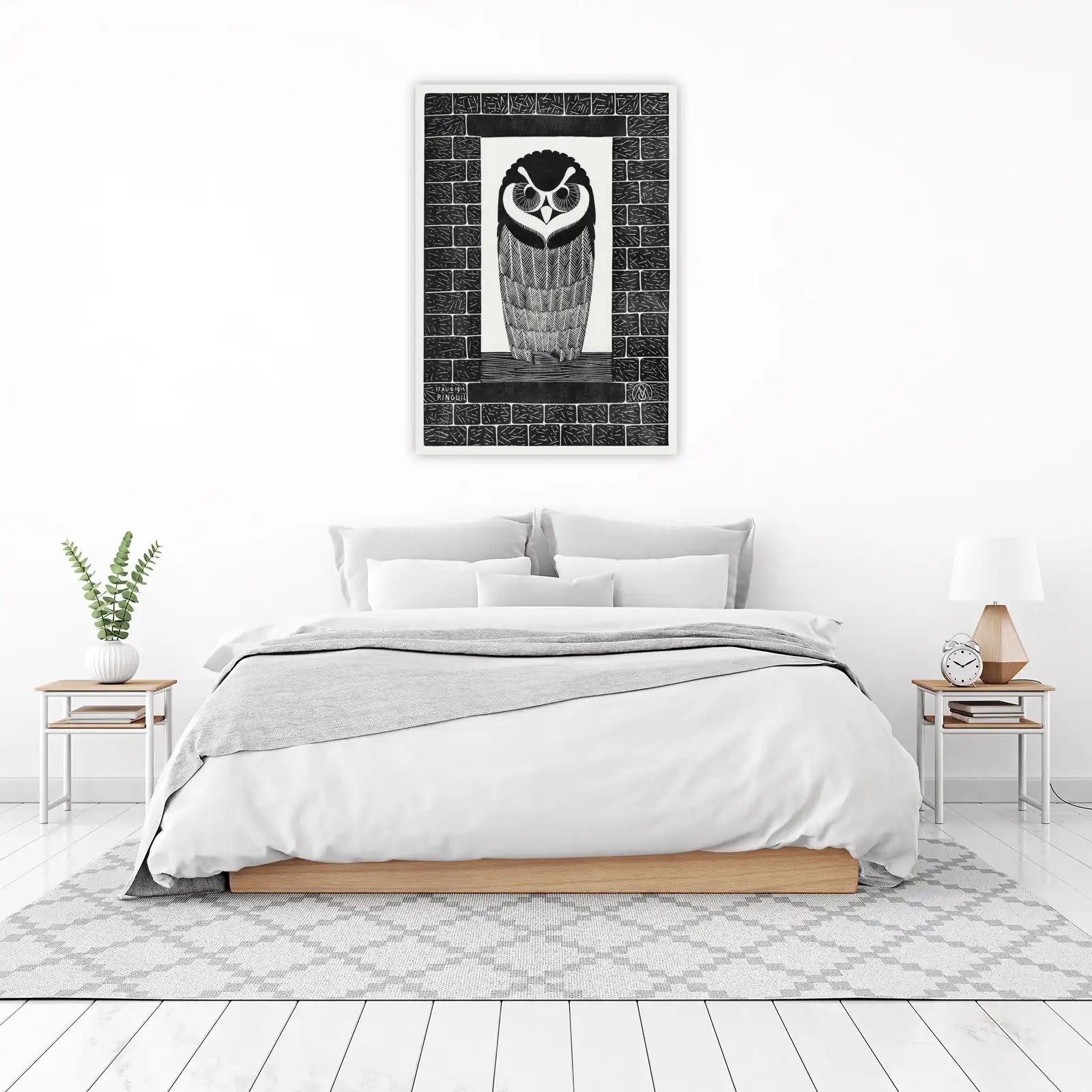 Vintage Owl Wall Art Wall Art | Nocturnal Elegance