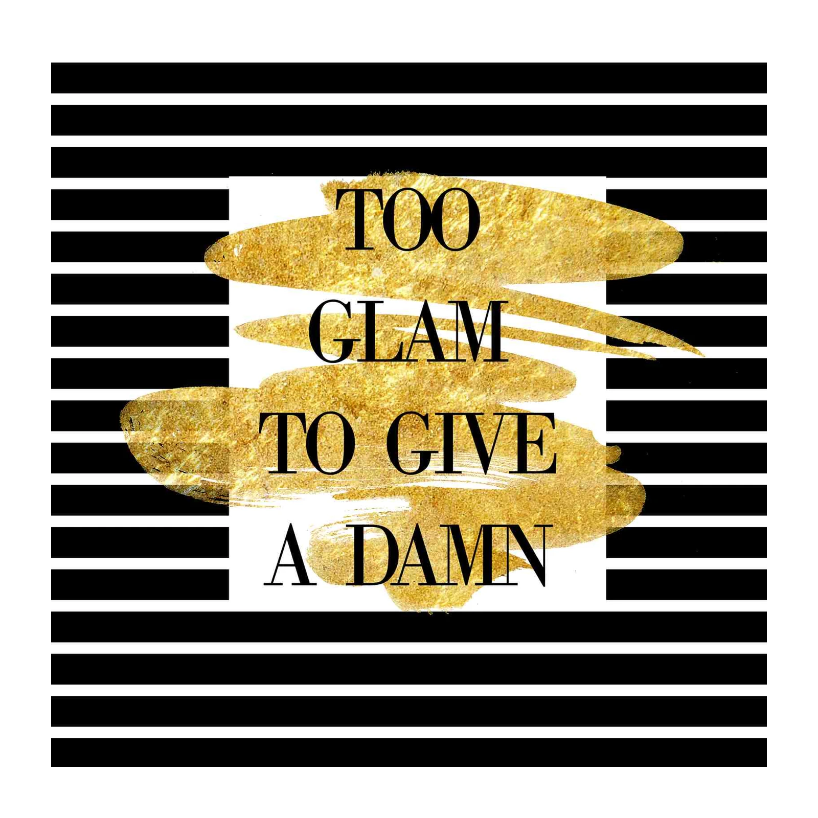 Glam Gold Typography Wall Art