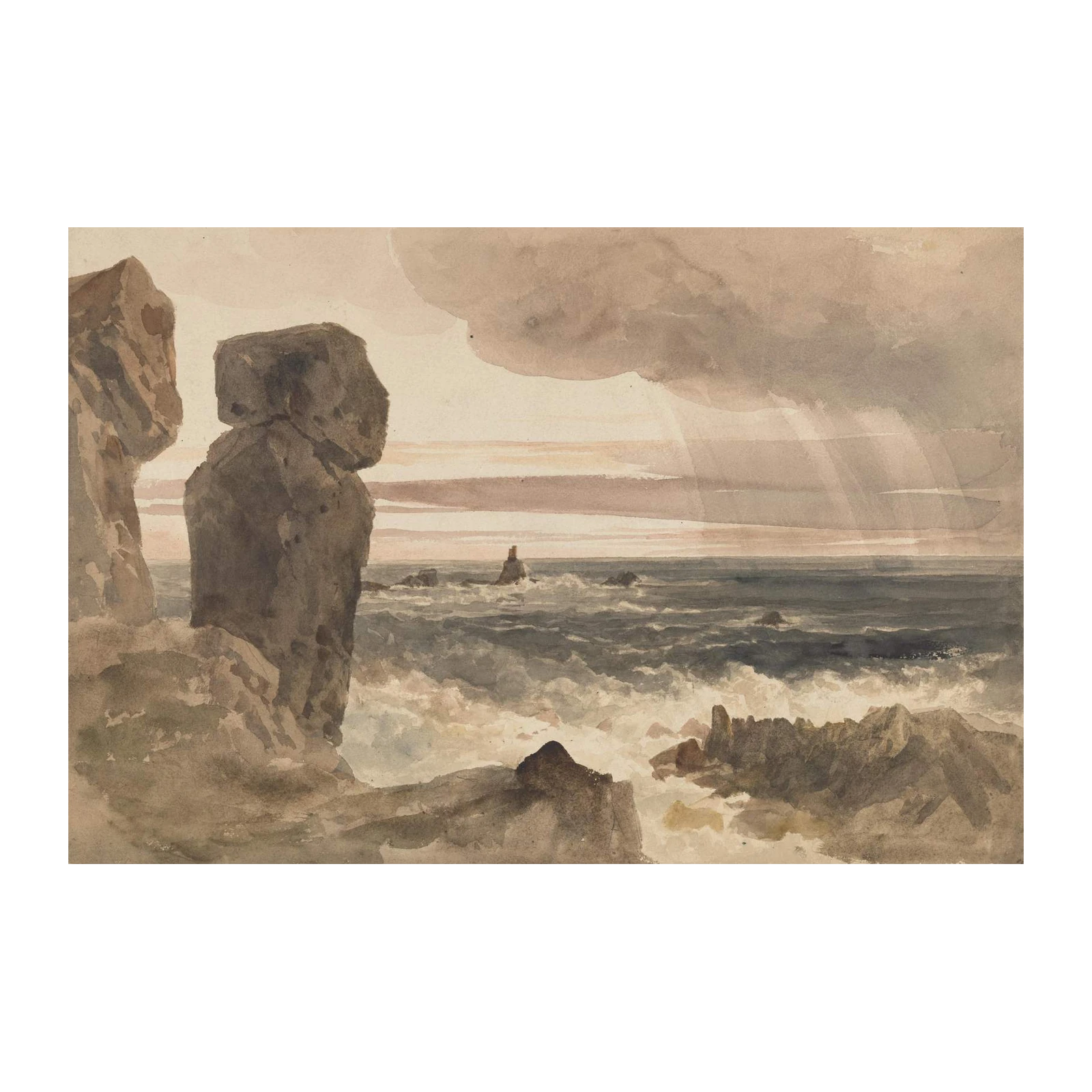 Dramatic Coastal Cliffs & Sea Wall Art